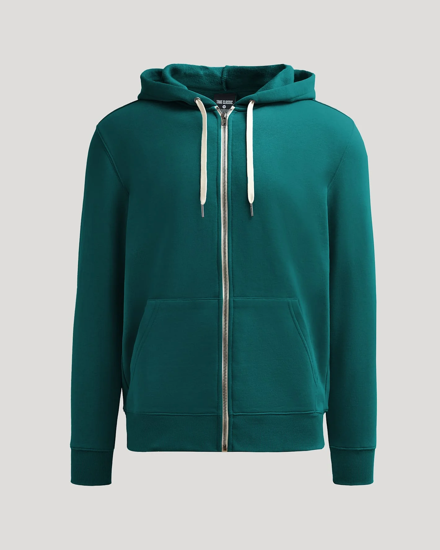 Deep Emerald Fleece French Terry Zip Hoodie - Image 2