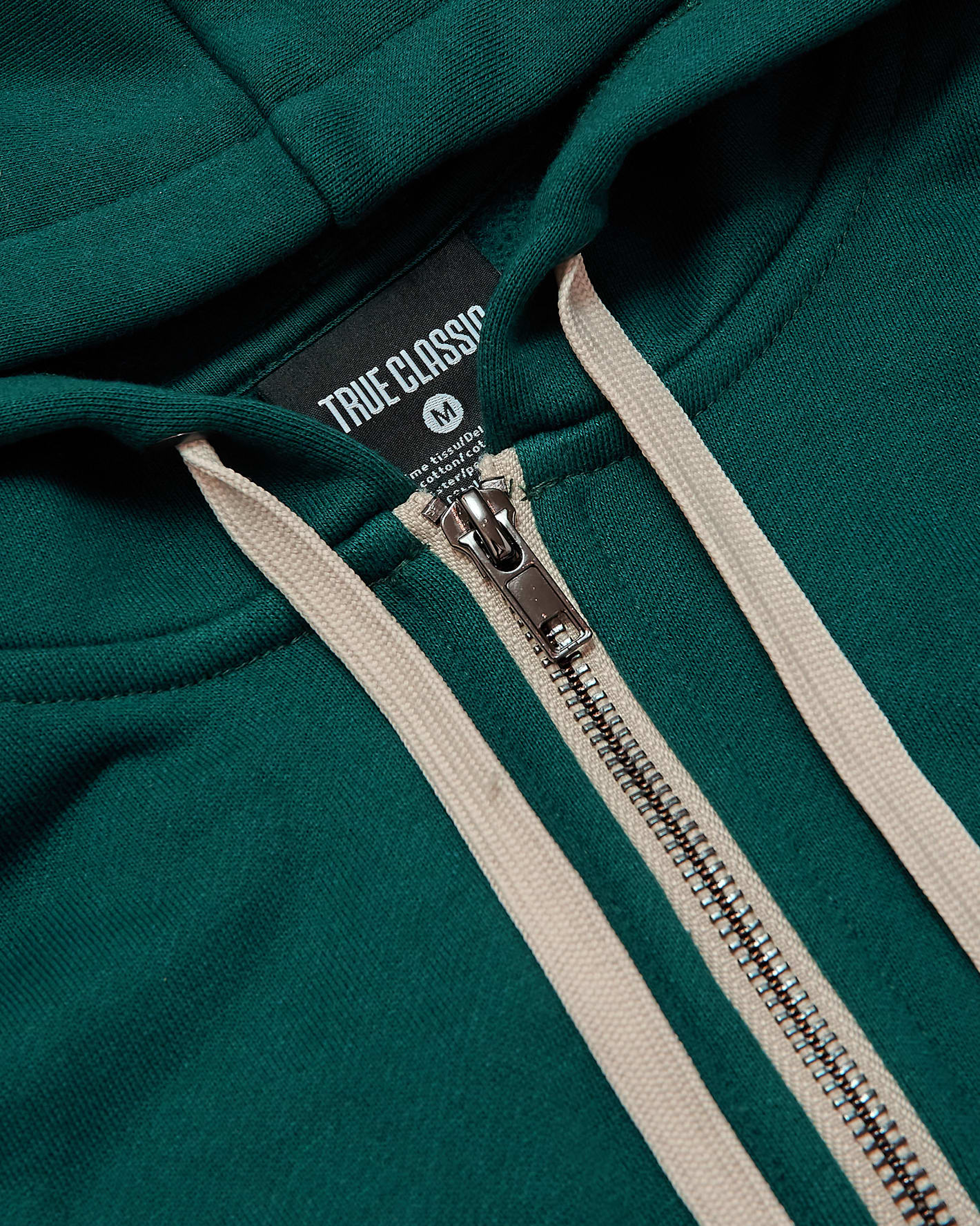 Deep Emerald Fleece French Terry Zip Hoodie - Image 8