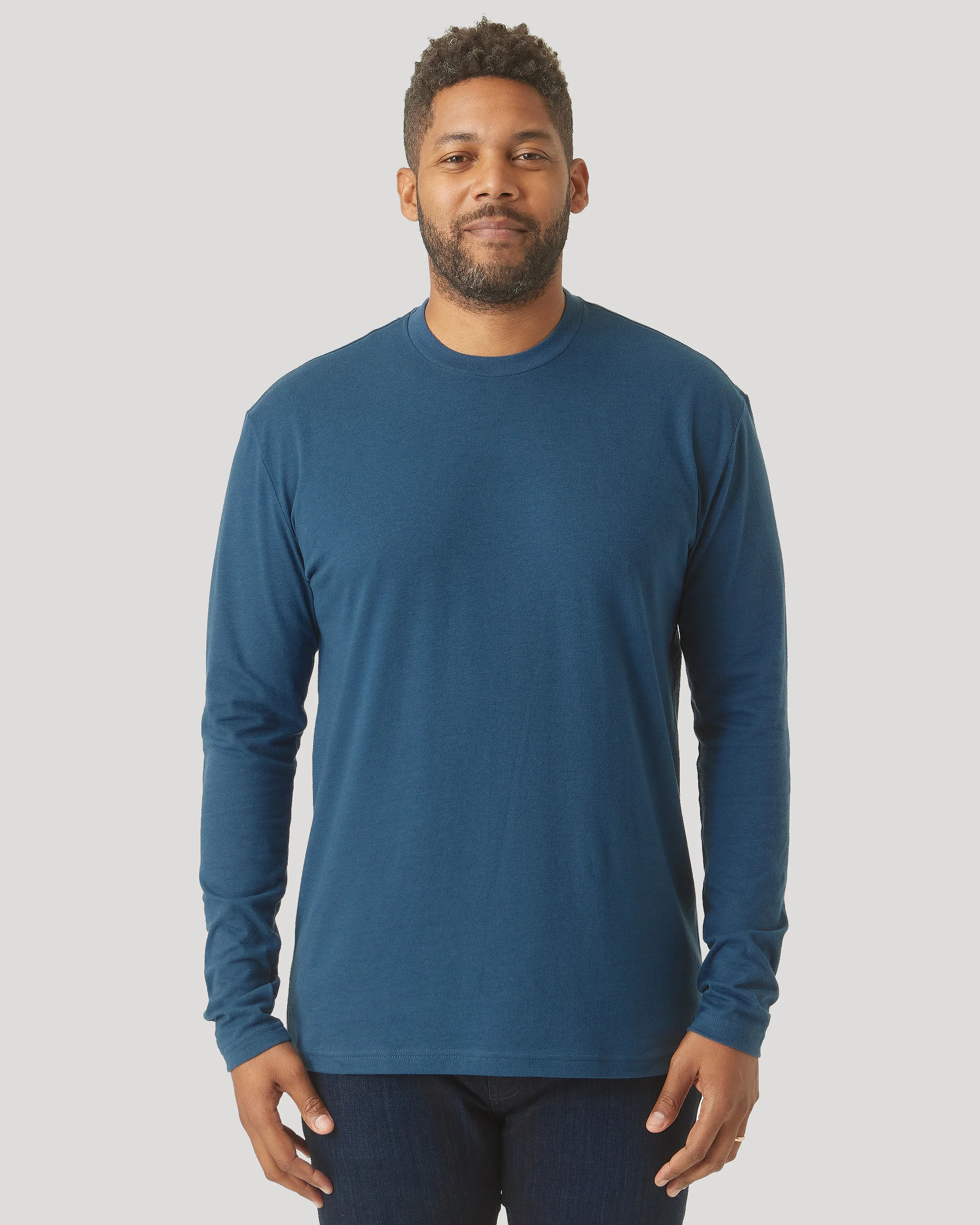 Deep Sea Blue Long Sleeve T Shirt