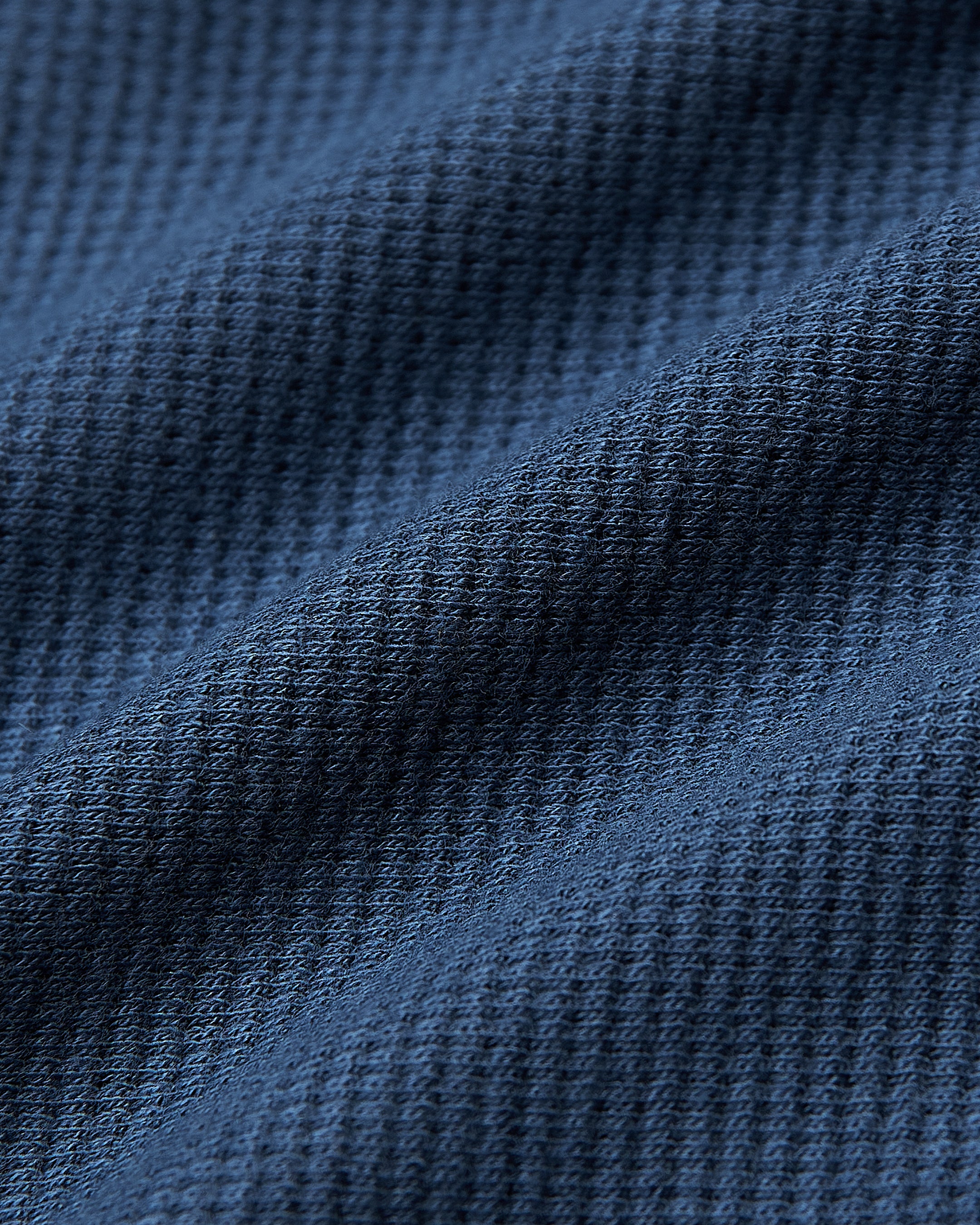 Deep Sea Blue Long Sleeve Waffle Crew - Image 8