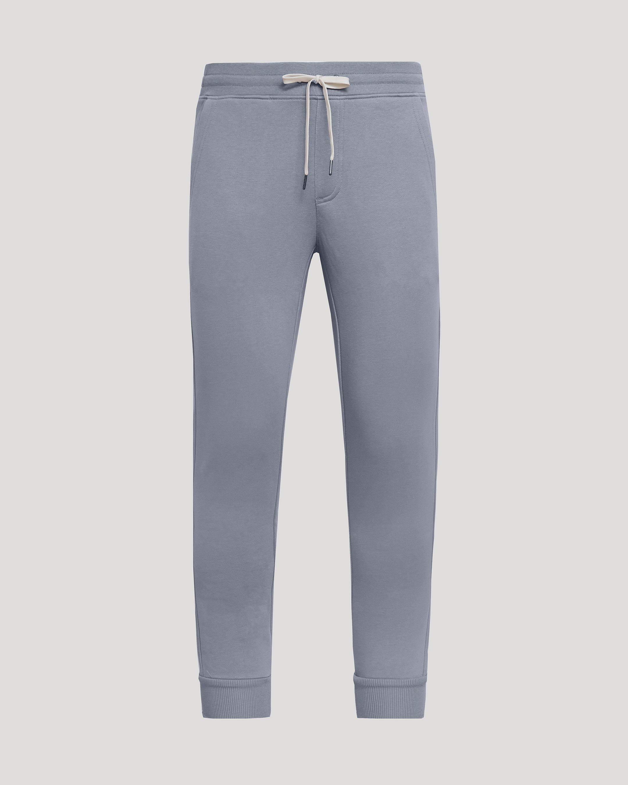 Dusty Blue Fleece French Terry Joggers - Image 2