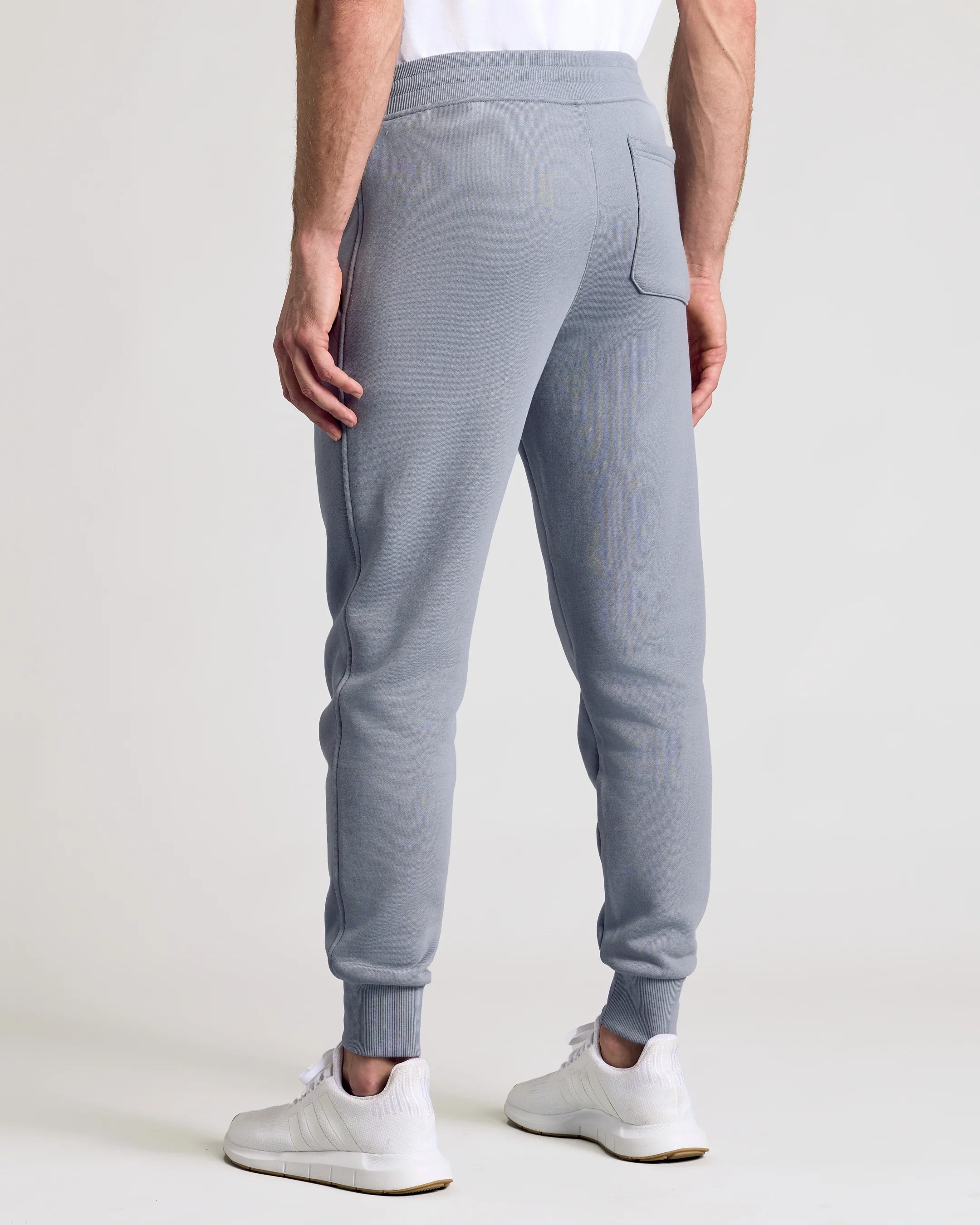 Dusty Blue Fleece French Terry Joggers - Image 3