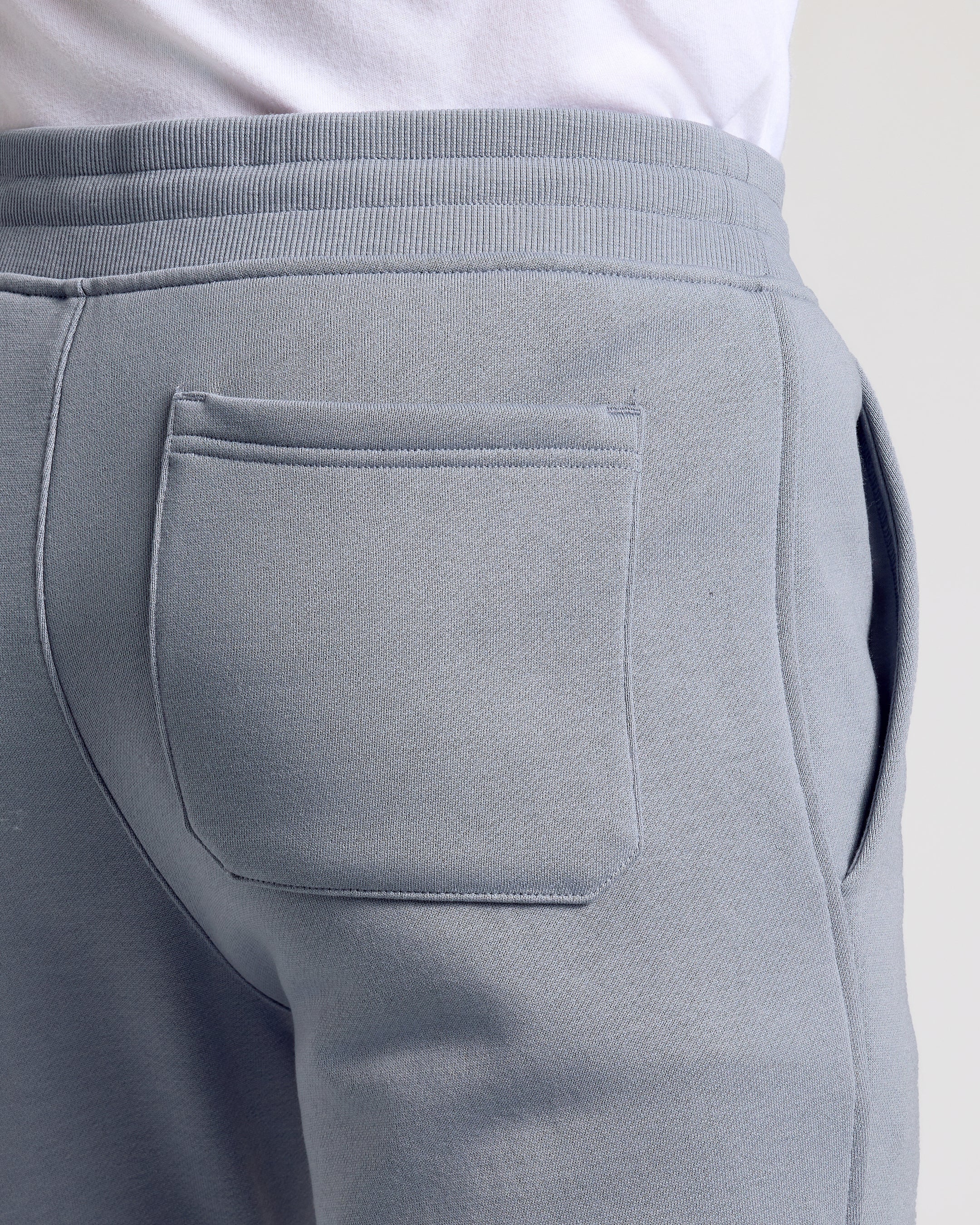 Dusty Blue Fleece French Terry Joggers - Image 5