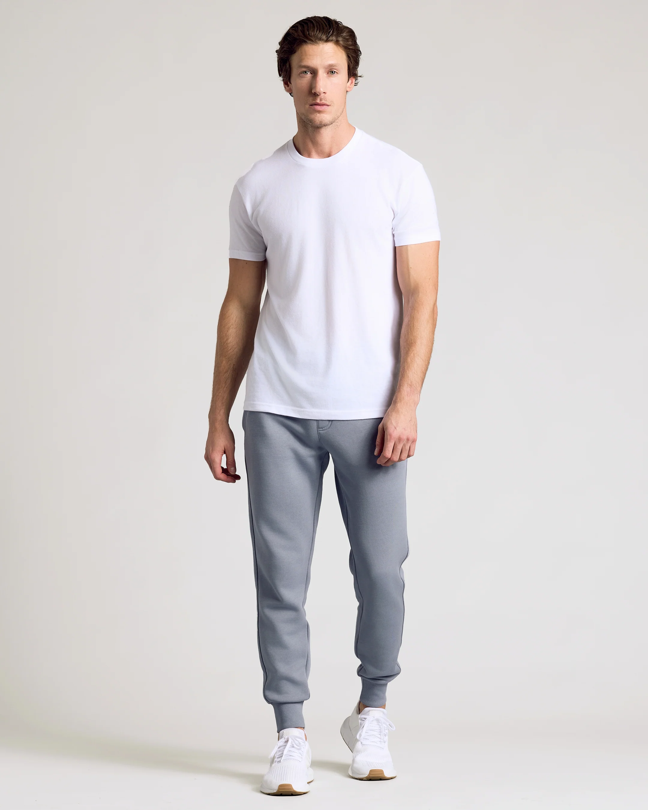 Dusty Blue Fleece French Terry Joggers - Image 6
