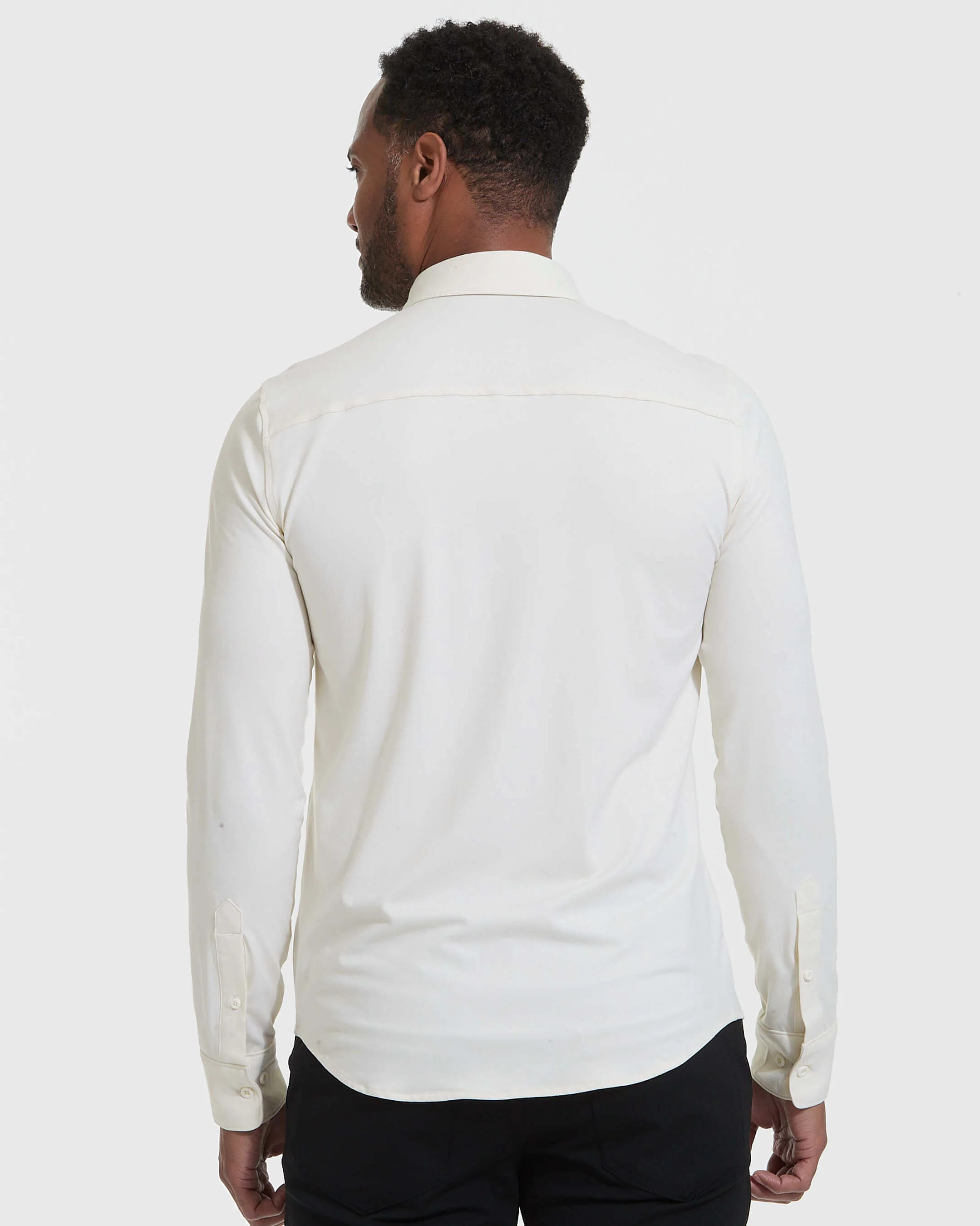 Ecru Long Sleeve Do-It-All Comfort Shirt - Image 4