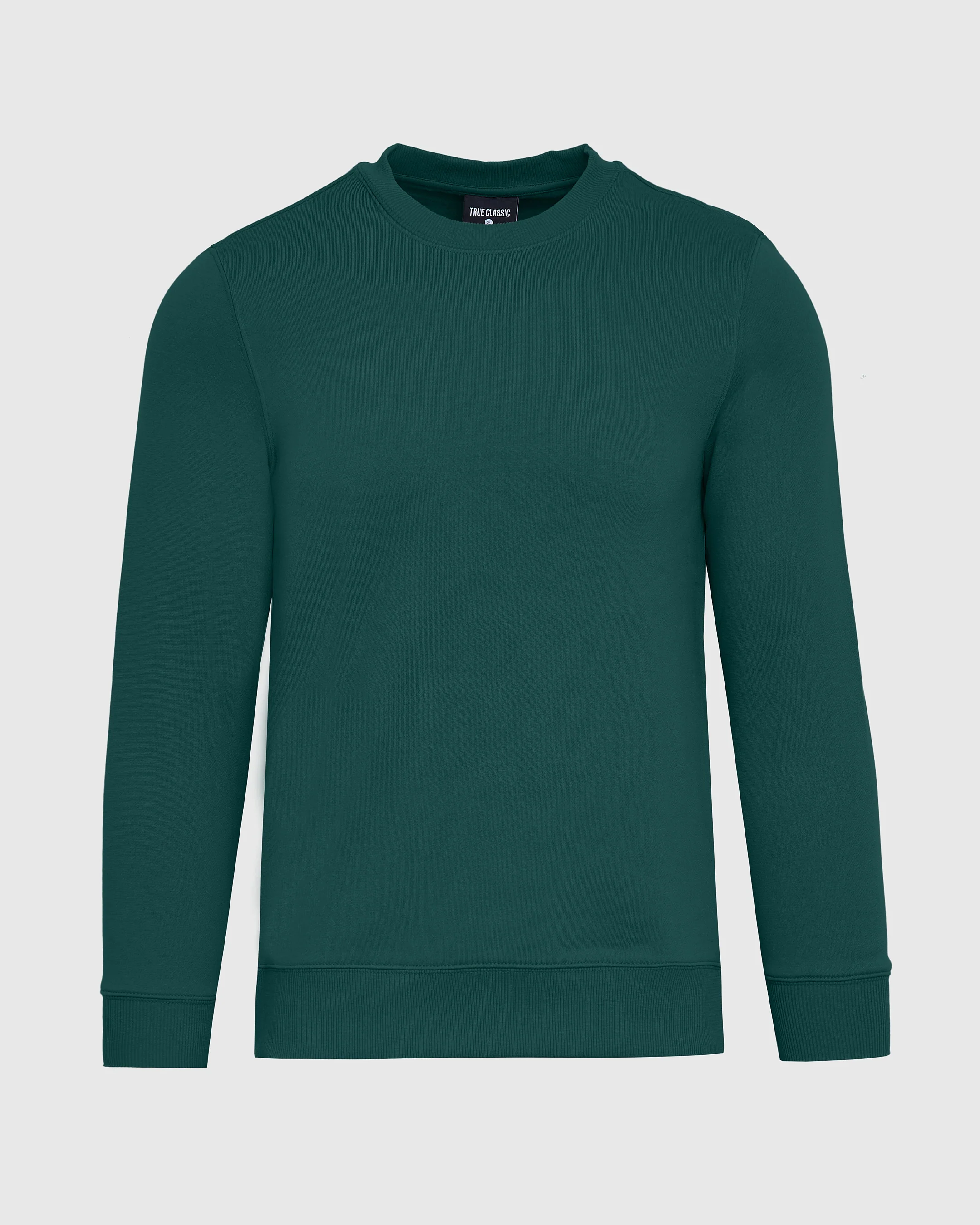 Emerald Fleece French Terry Pullover Crew Neck Sweatshirt - Image 2