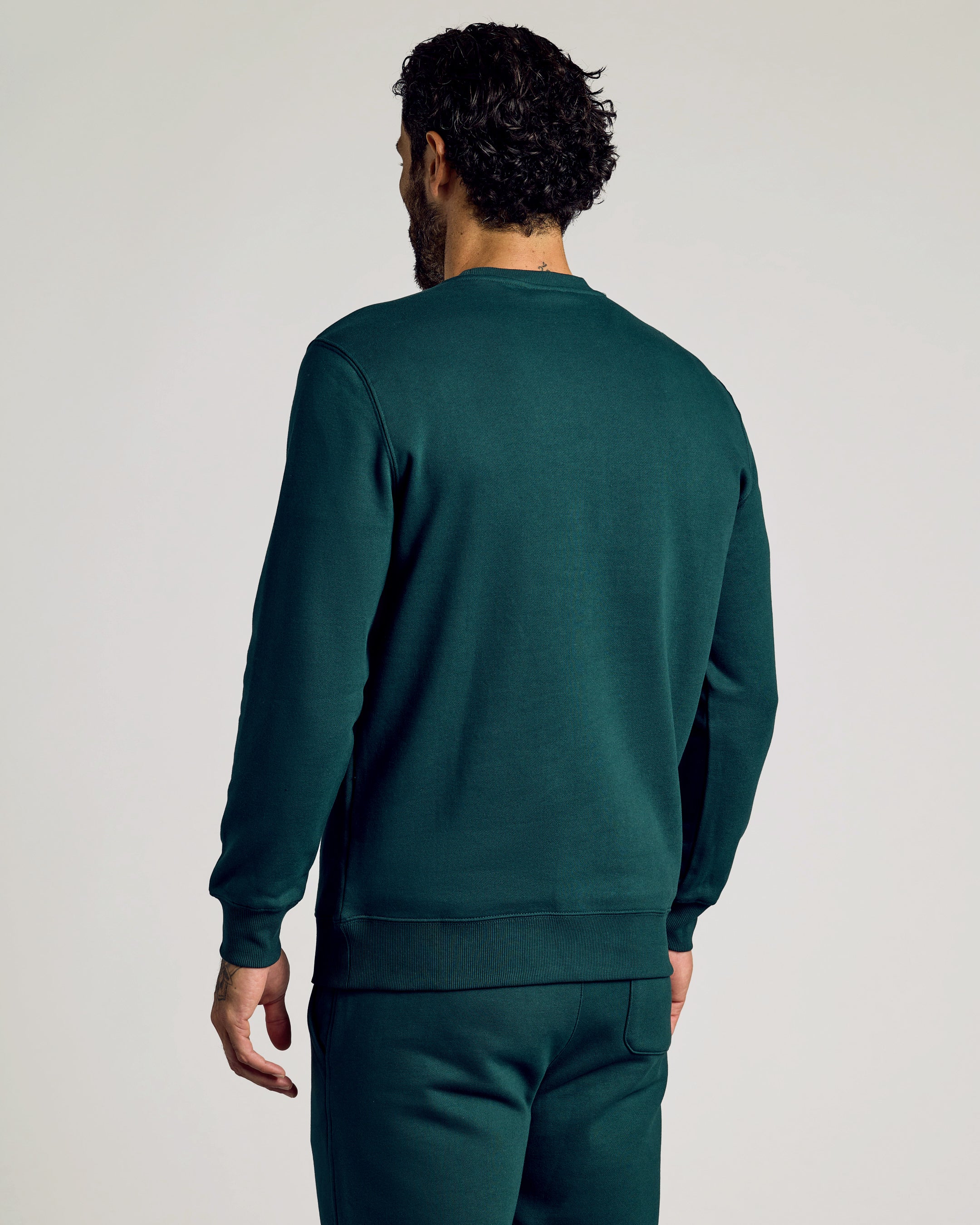 Emerald Fleece French Terry Pullover Crew Neck Sweatshirt - Image 5