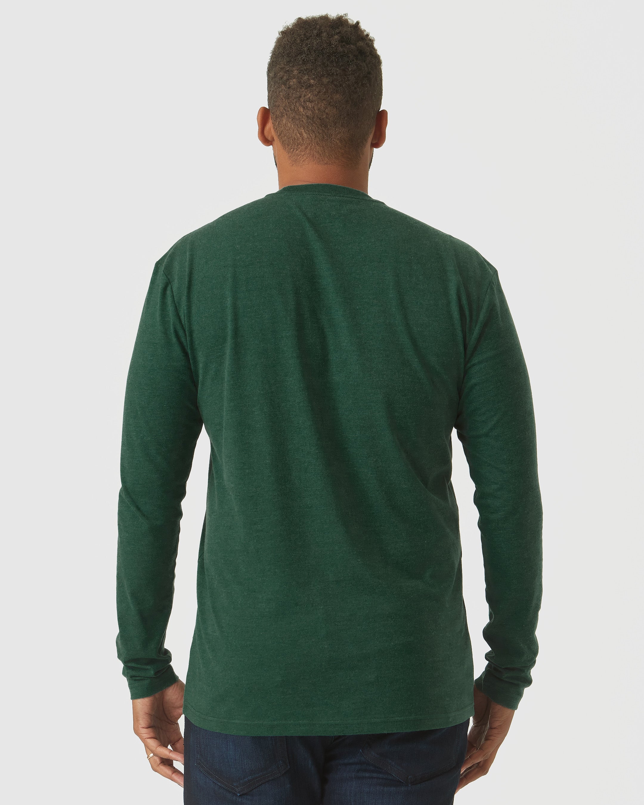 Ever Green Heather Long Sleeve T Shirt - Image 3