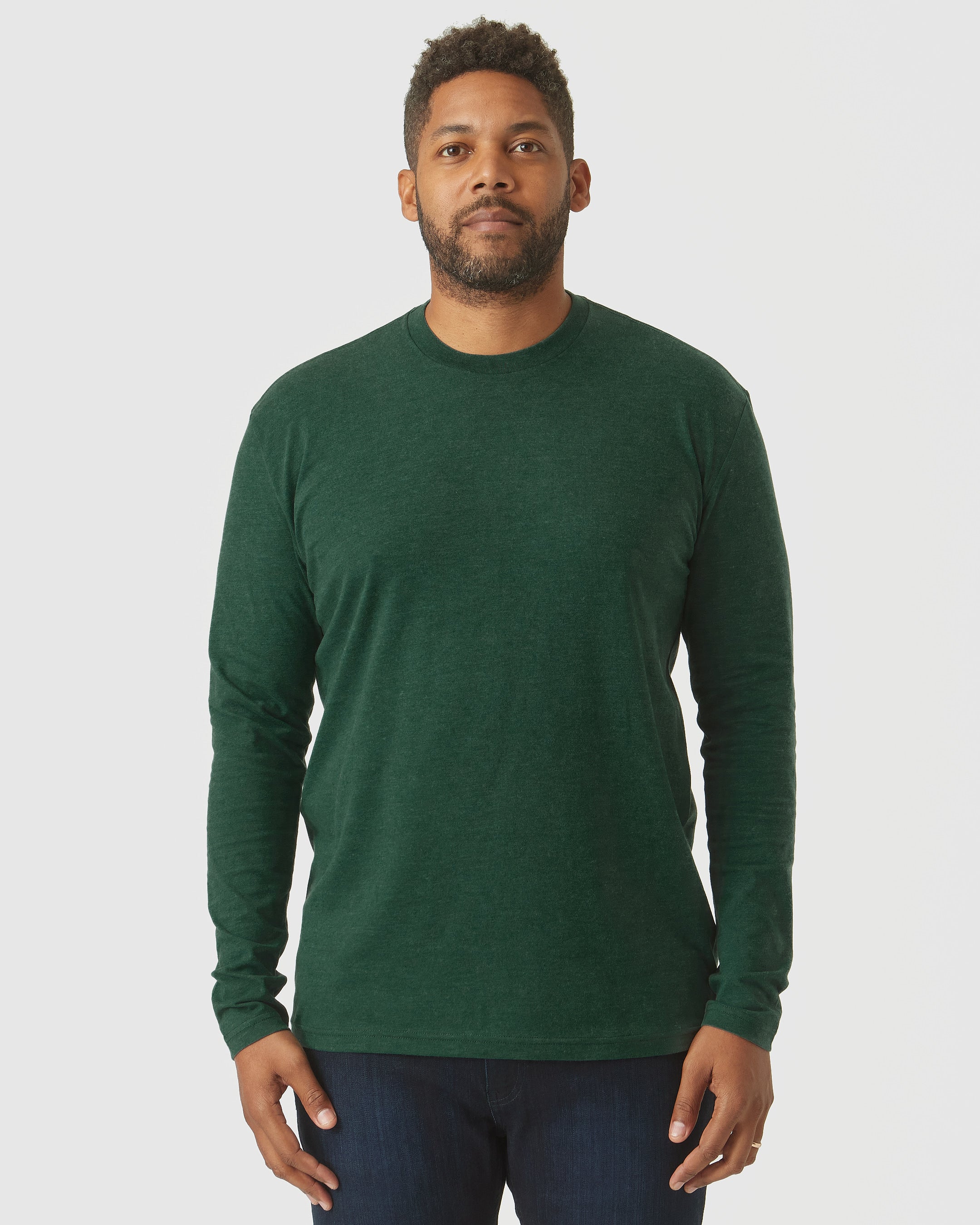 Ever Green Heather Long Sleeve T Shirt - Image 4