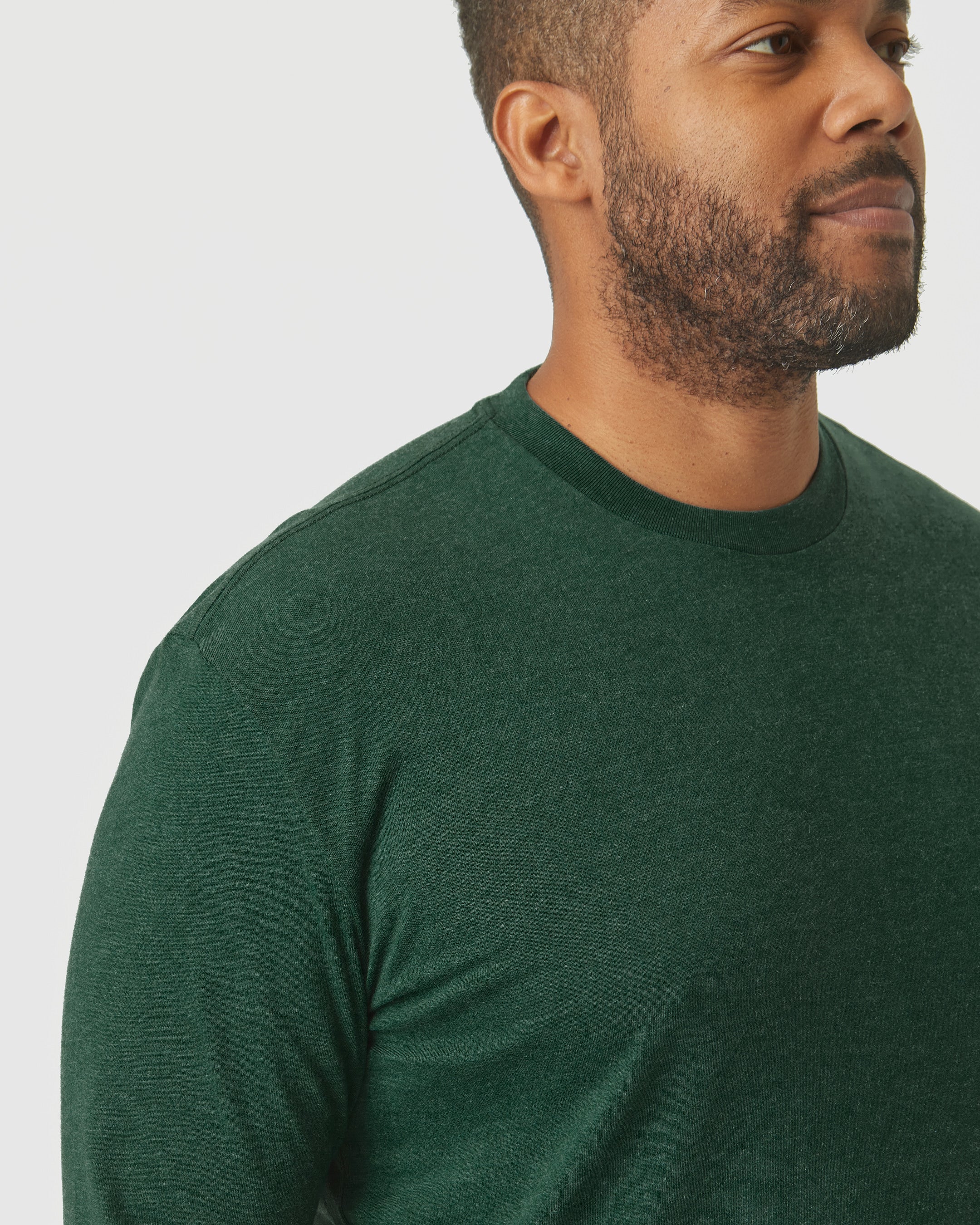 Ever Green Heather Long Sleeve T Shirt - Image 5
