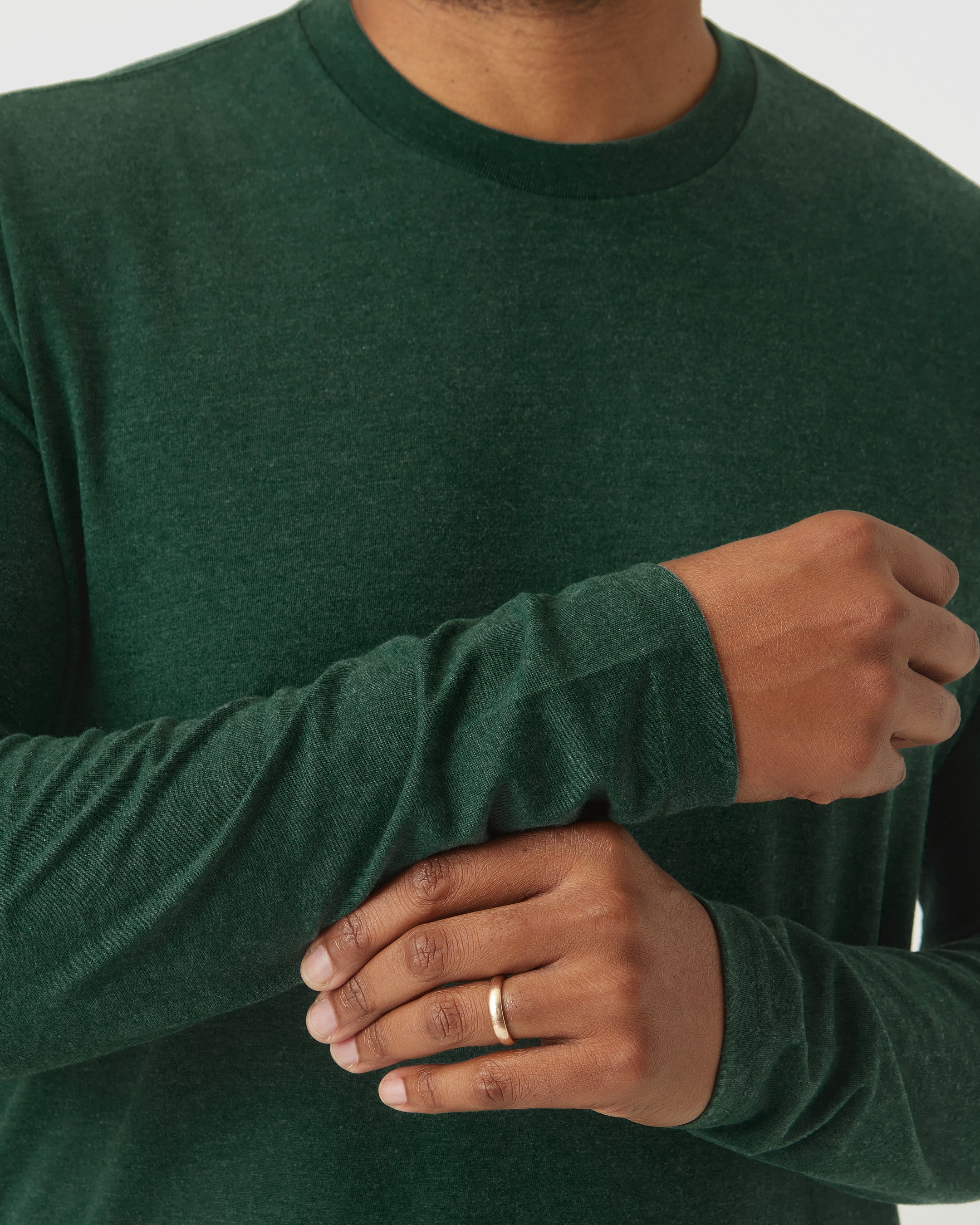 Ever Green Heather Long Sleeve T Shirt - Image 6