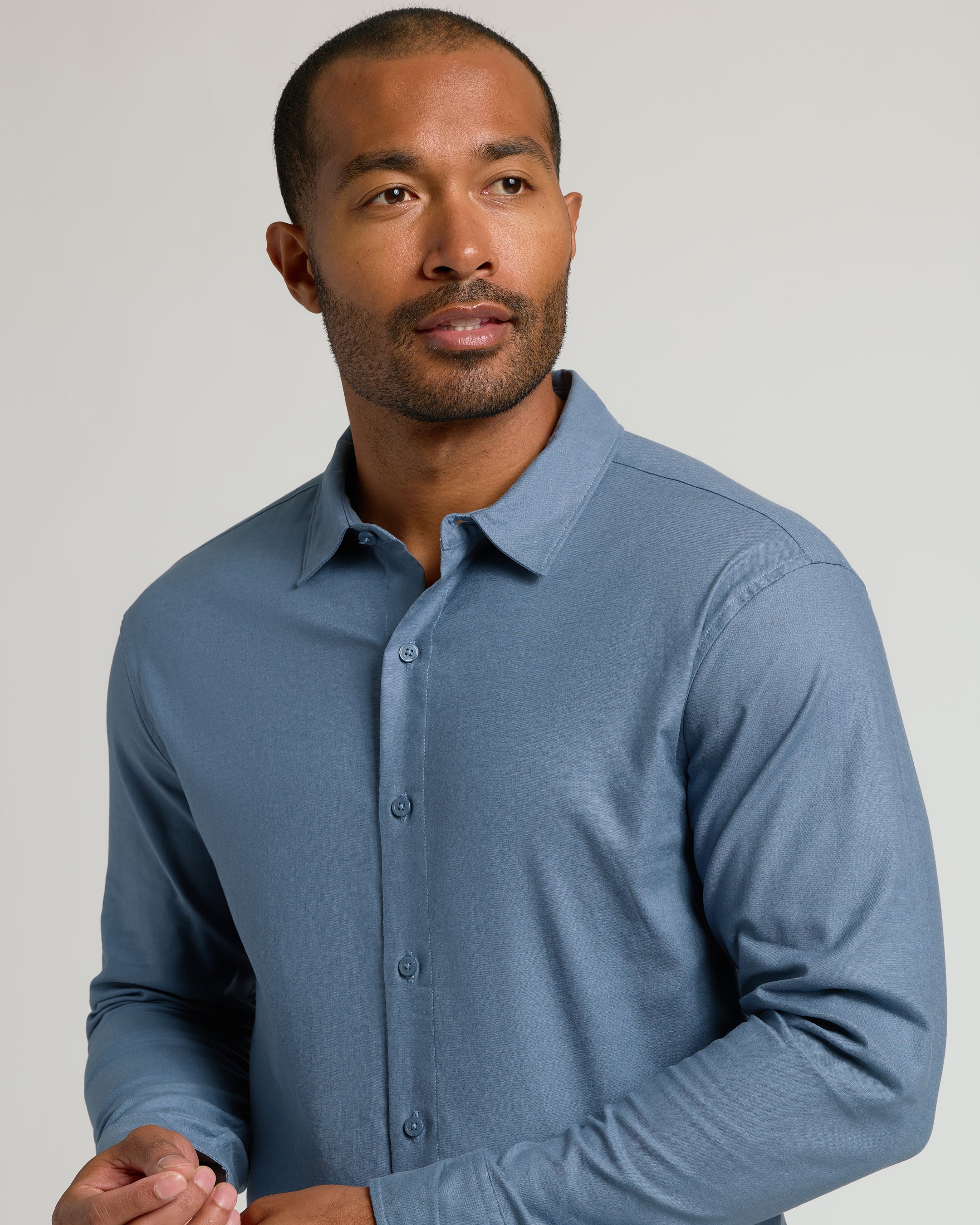 Fiord Long Sleeve Linen Shirt - Image 4