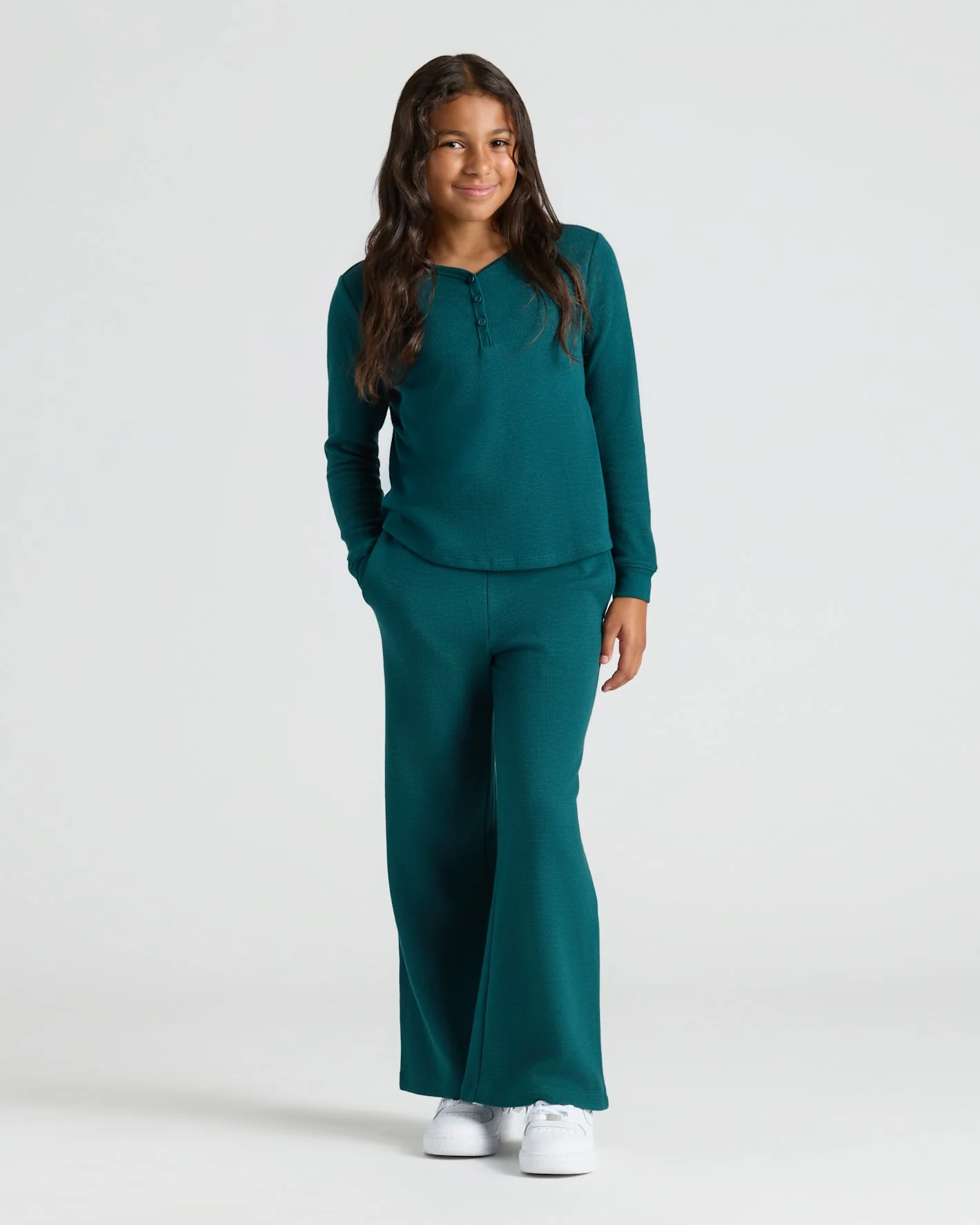 Girls Waffle Wide Leg Pants 3-Pack - Image 3