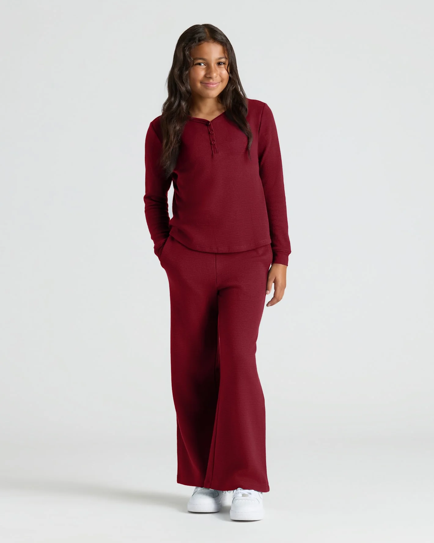 Girls Waffle Wide Leg Pants 3-Pack - Image 5