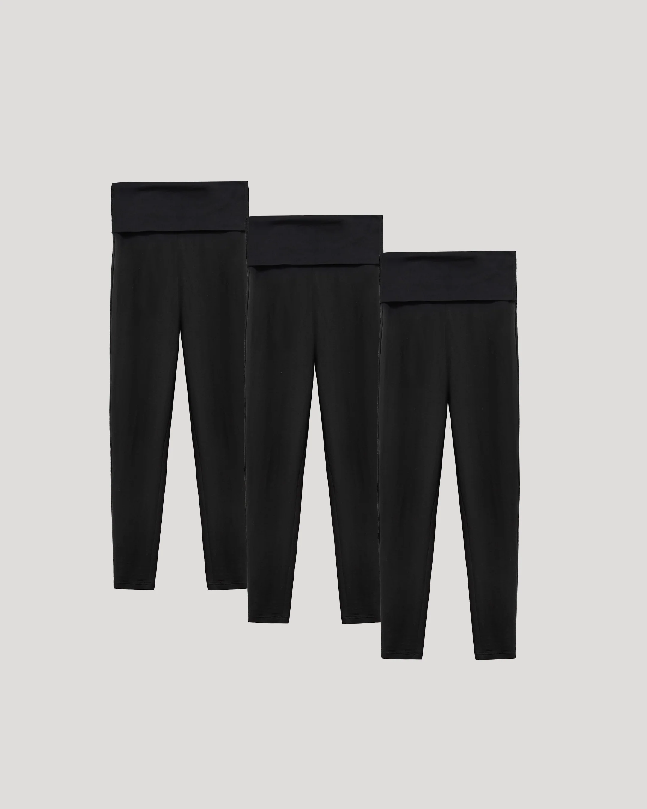 Girls All Black Foldover Legging 3-Pack