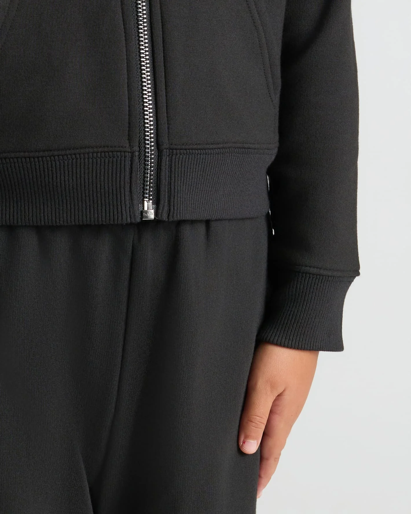 Girls Black & Stormcloud Cropped Zip Hoodie 2-Pack - Image 7