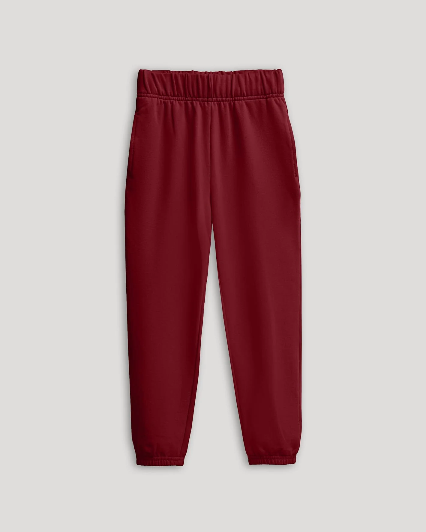Girls Dark Maroon Relaxed Joggers - Image 2