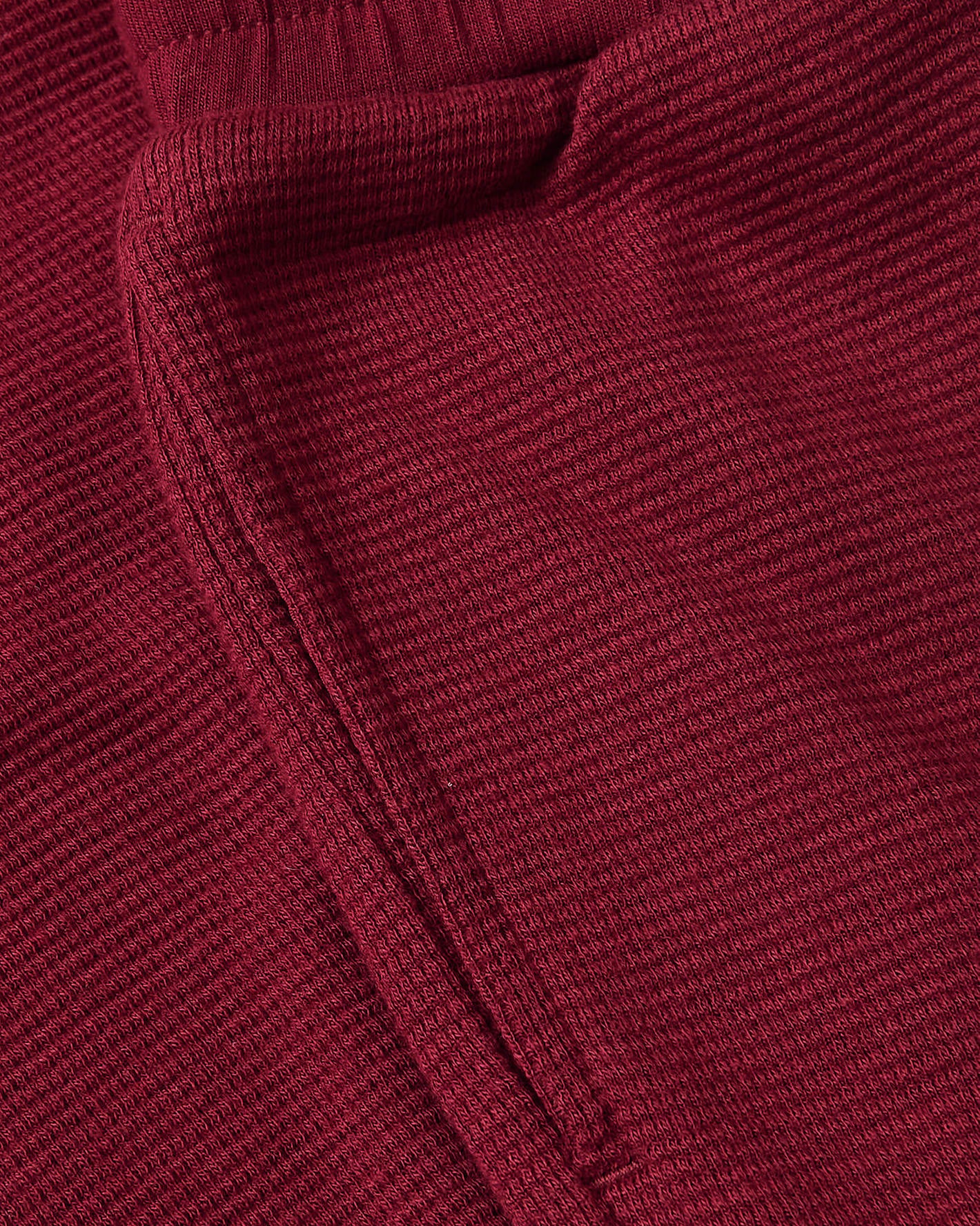 Girls Dark Maroon Waffle Long Sleeve Henley & Waffle Leg Pants 2-Pack - Image 8
