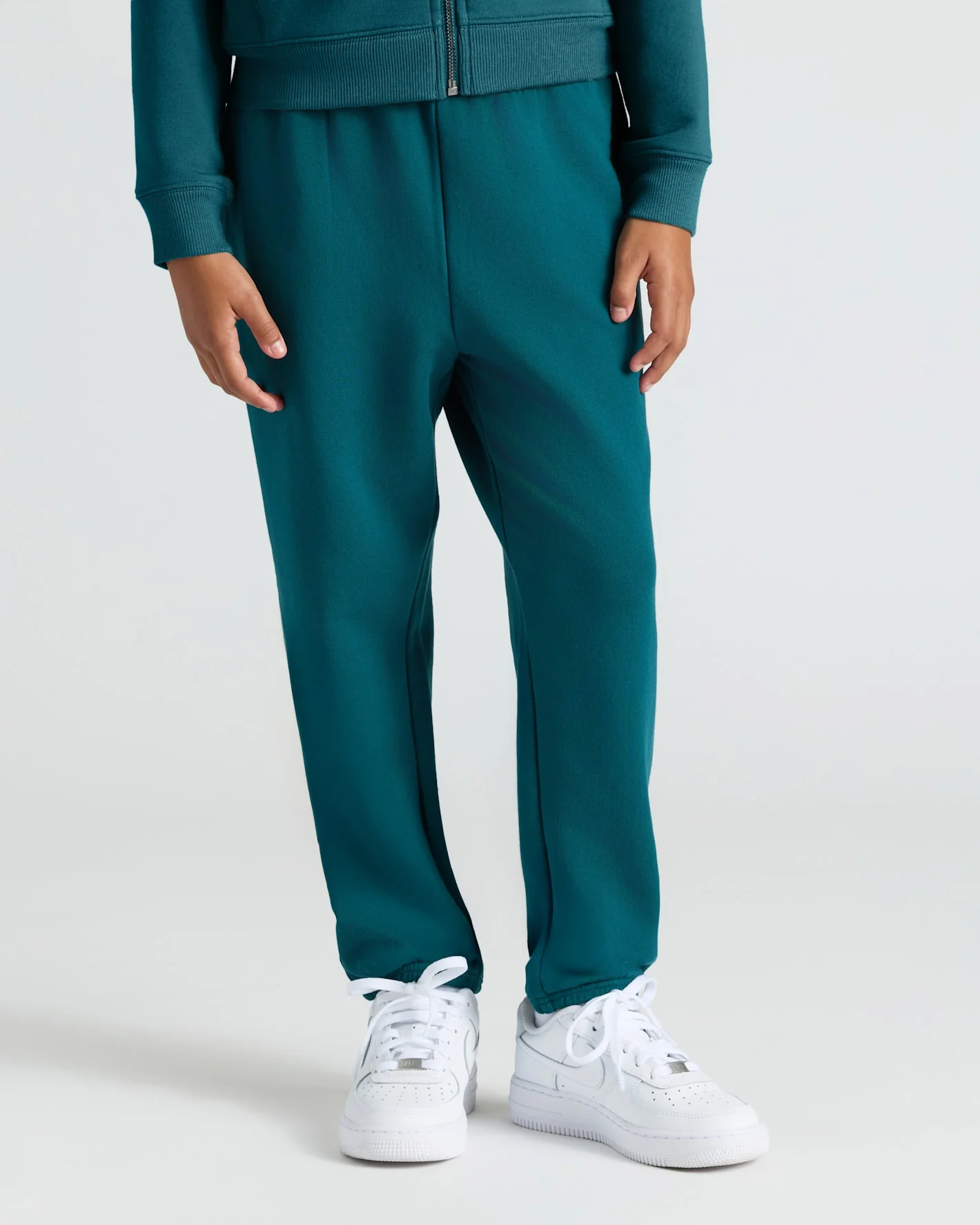 Girls Deep Emerald Slouch Pullover Crew & Relaxed Jogger 2-Pack - Image 6