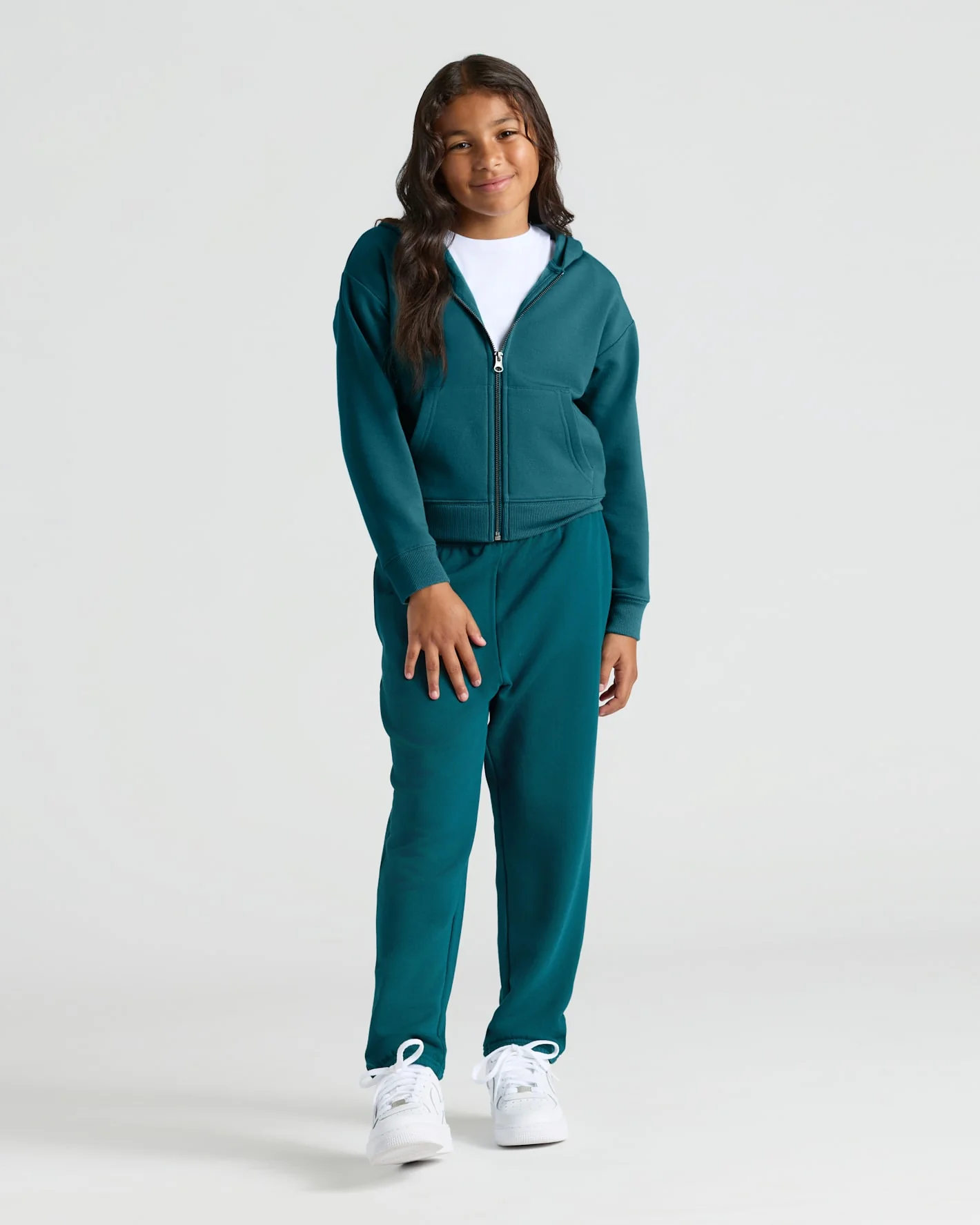 Girls Deep Emerald & Dark Maroon Relaxed Joggers 2-Pack - Image 6