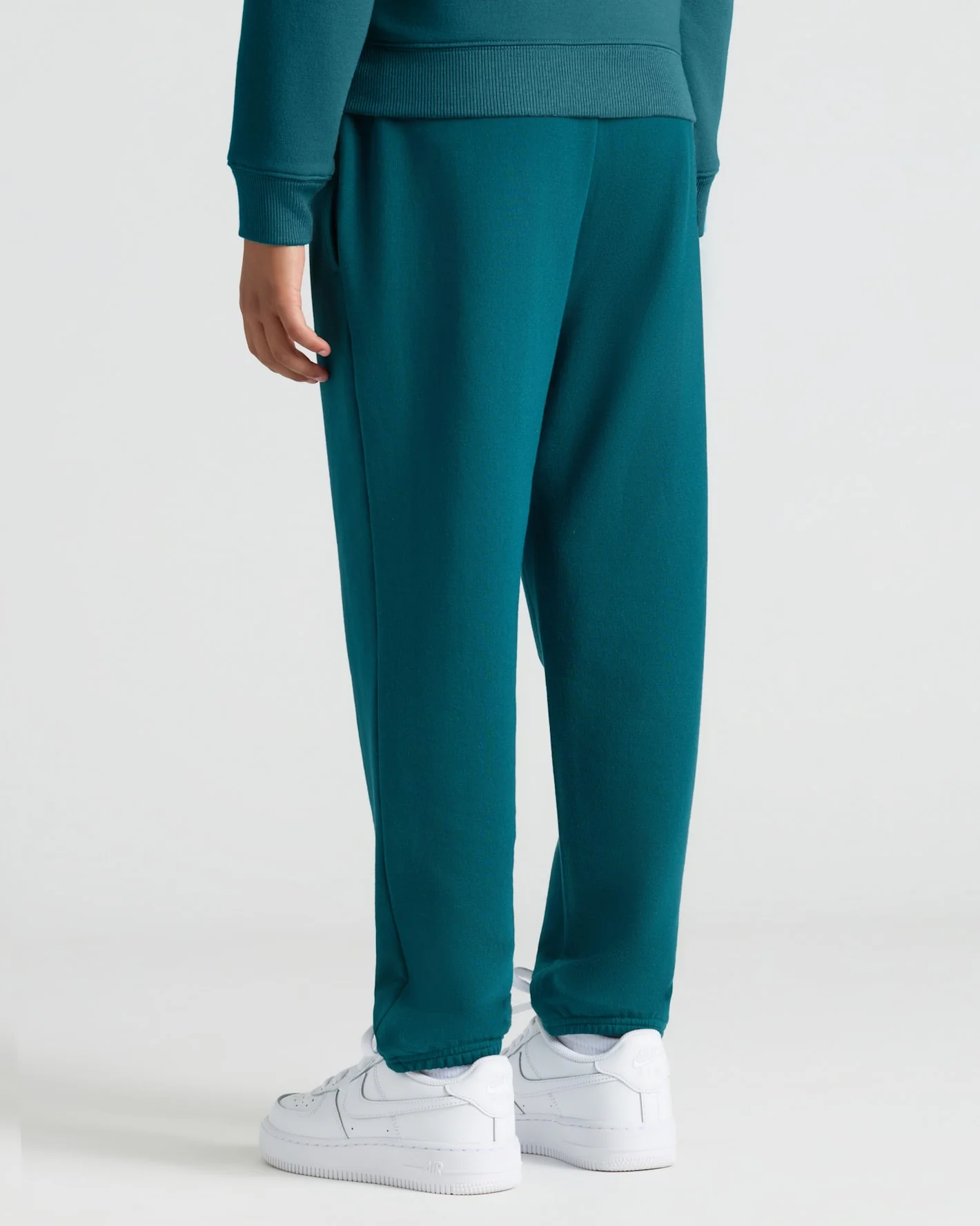 Girls Deep Emerald Slouch Pullover Crew & Relaxed Jogger 2-Pack - Image 7
