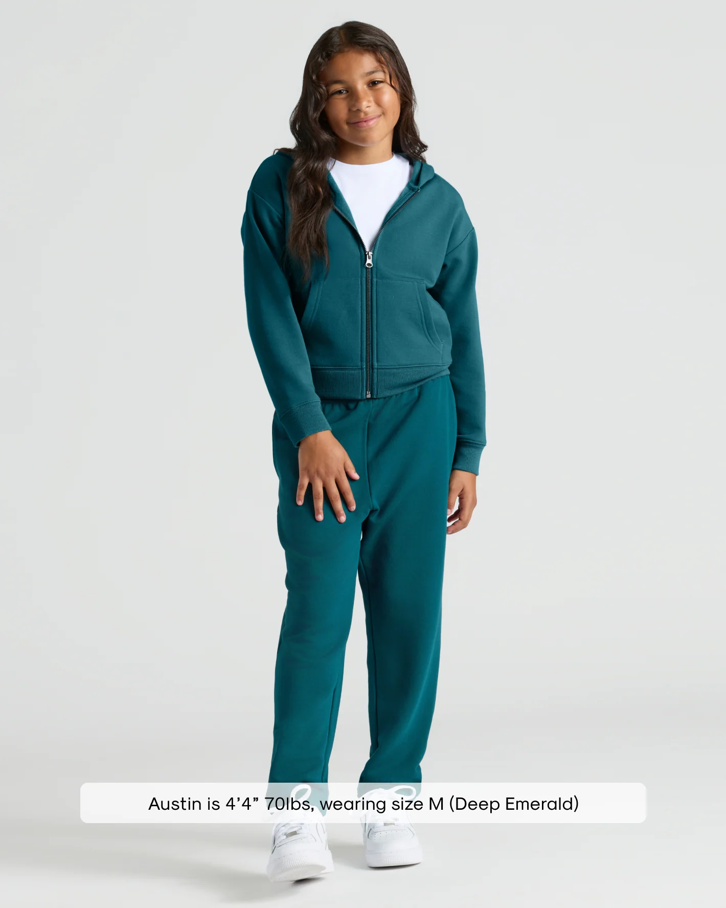 Girls Deep Emerald Relaxed Joggers - Image 3