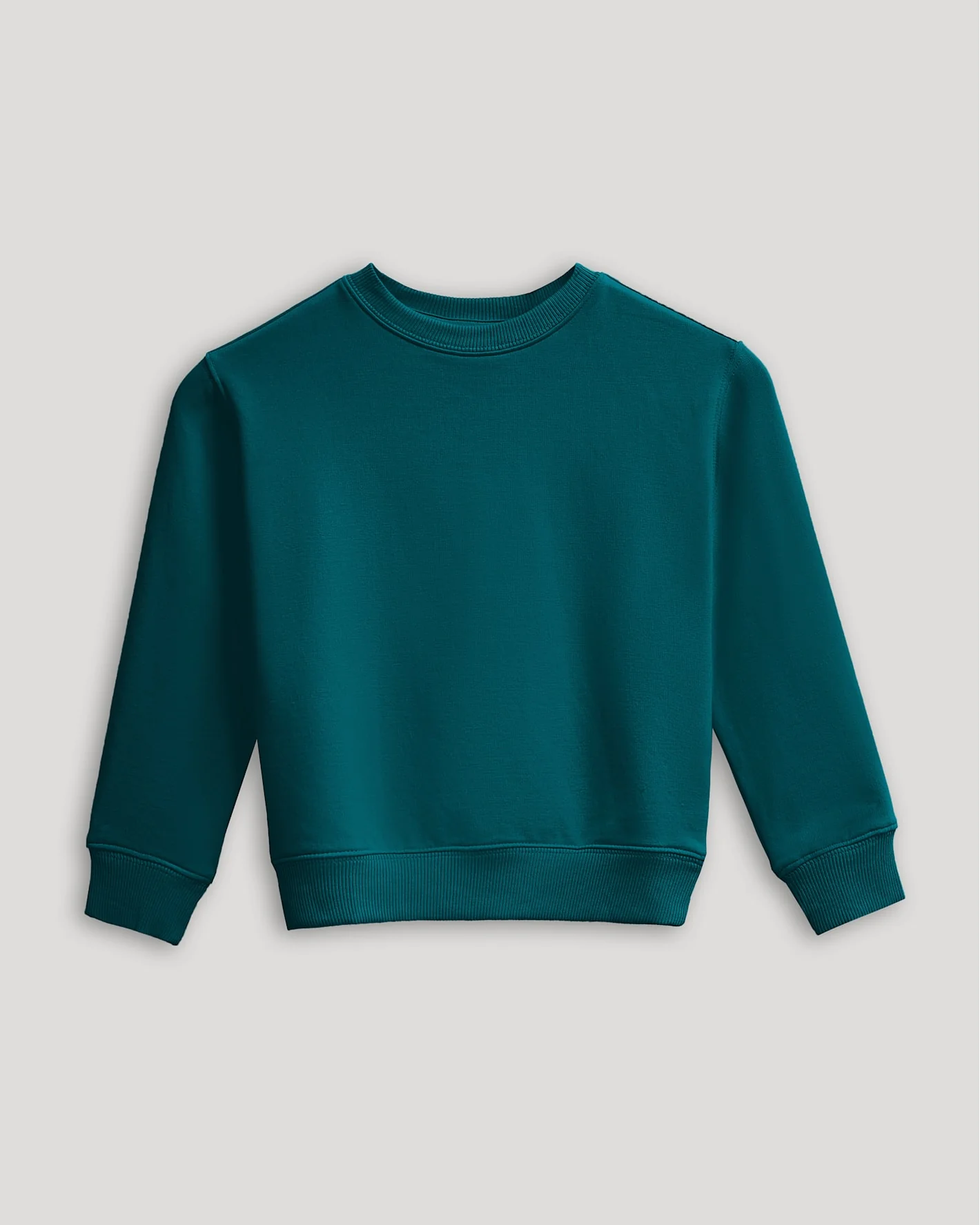 Girls Deep Emerald Slouch Pullover Crew - Image 2