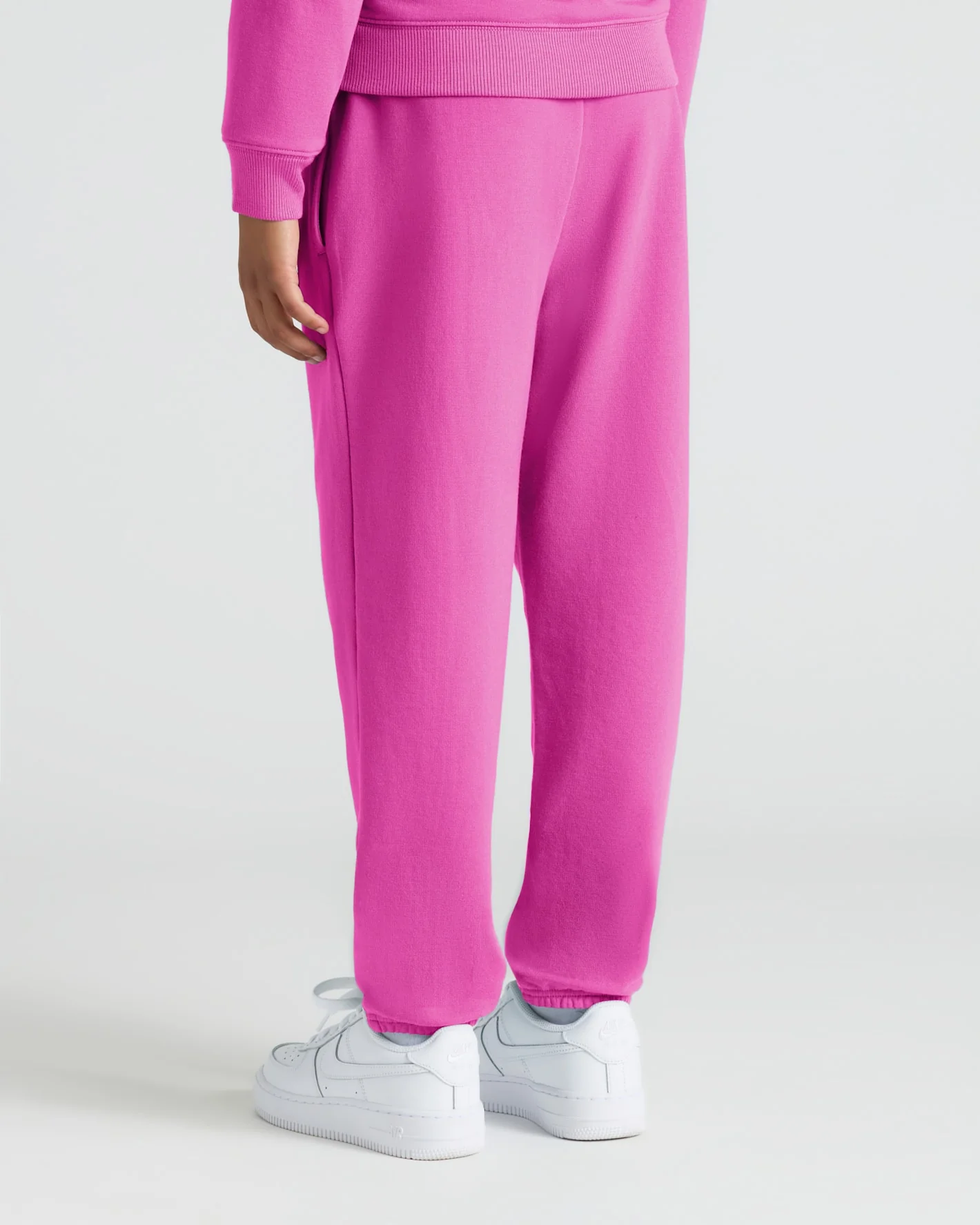 Girls Electric Fuchsia Slouch Pullover Crew & Relaxed Joggers 2-Pack - Image 6