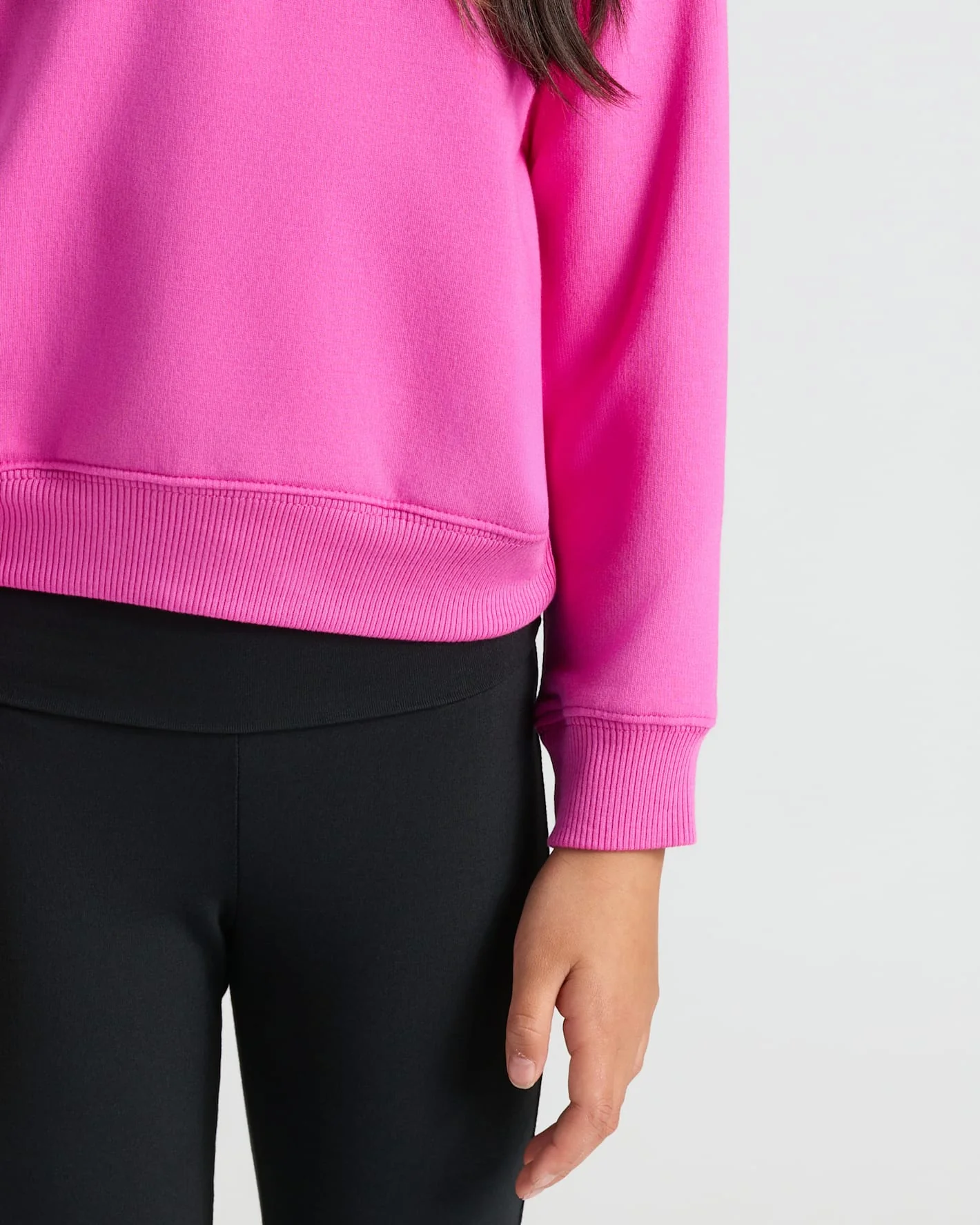 Girls Electric Fuchsia Slouch Pullover Crew - Image 7
