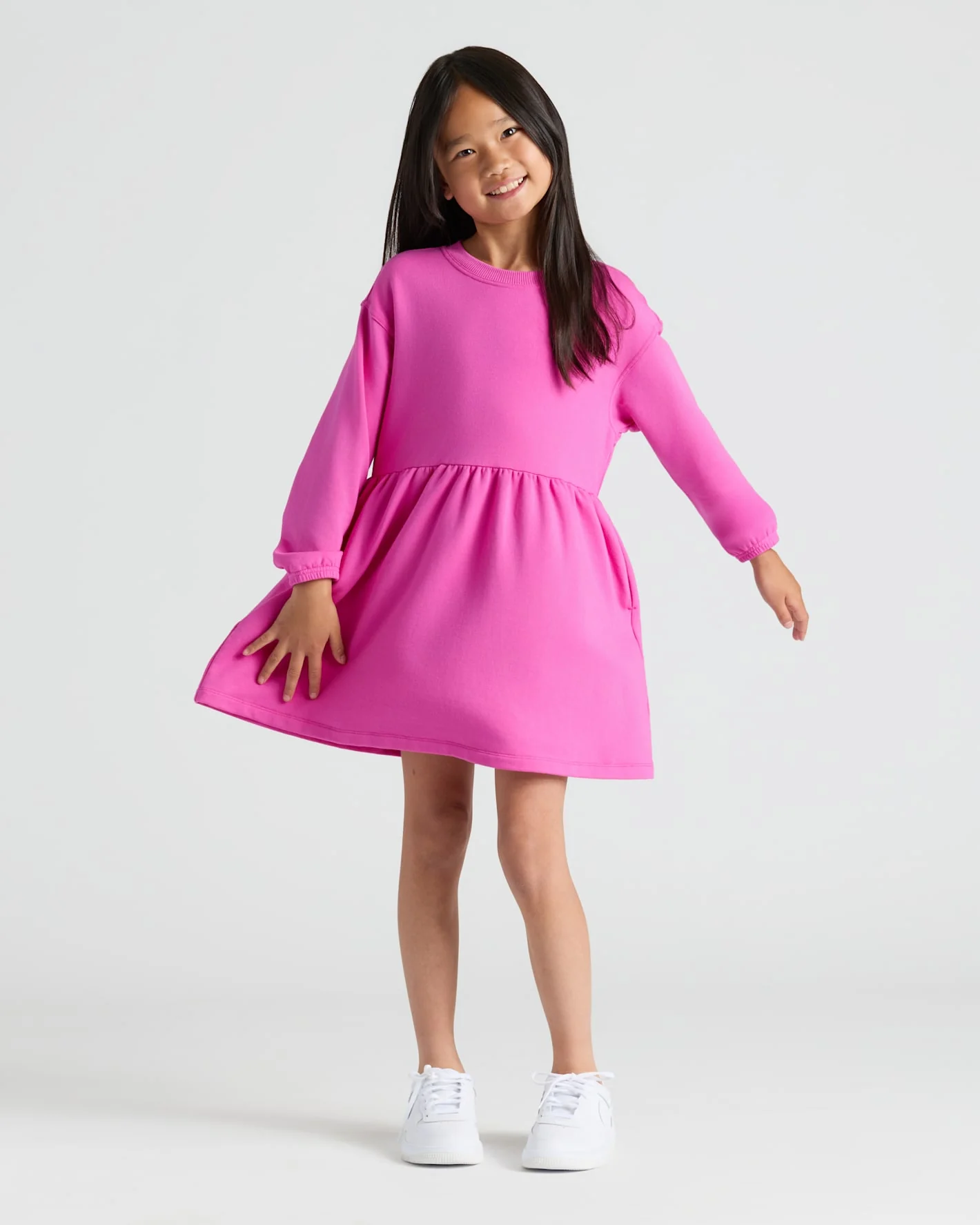Girls Long Sleeve Fleece Dress 2-Pack - Image 3