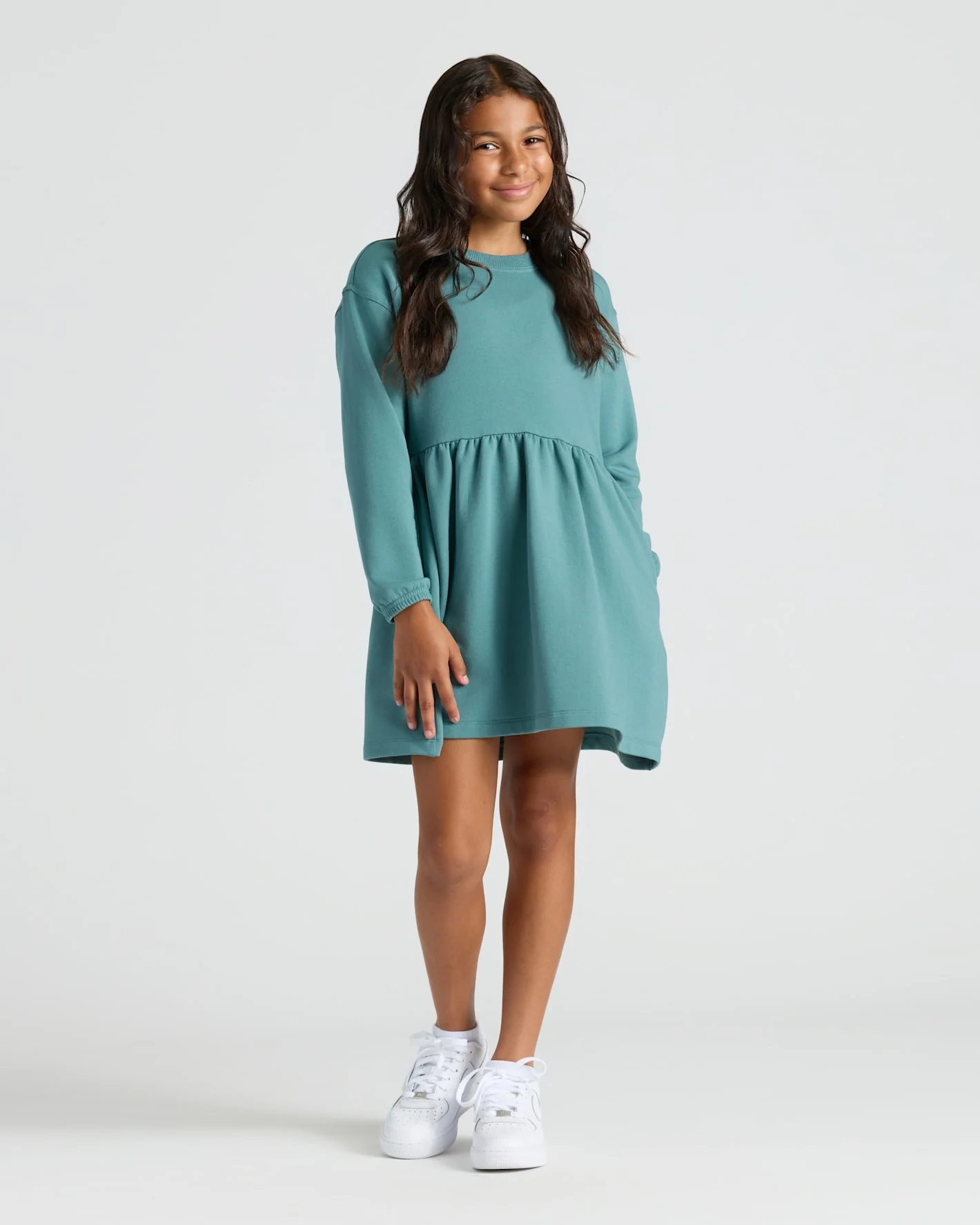 Girls Long Sleeve Fleece Dress 2-Pack - Image 6