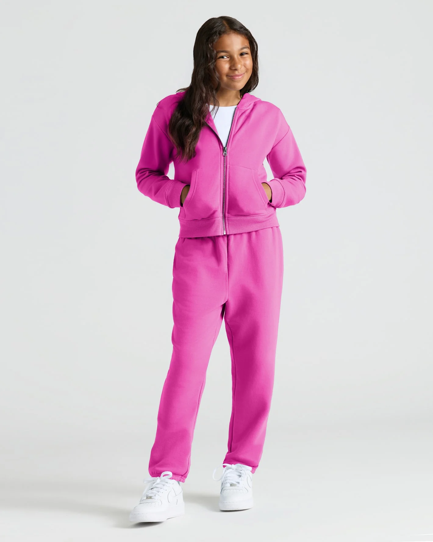 Girls Black & Electric Fuchsia Relaxed Joggers 2-Pack - Image 5
