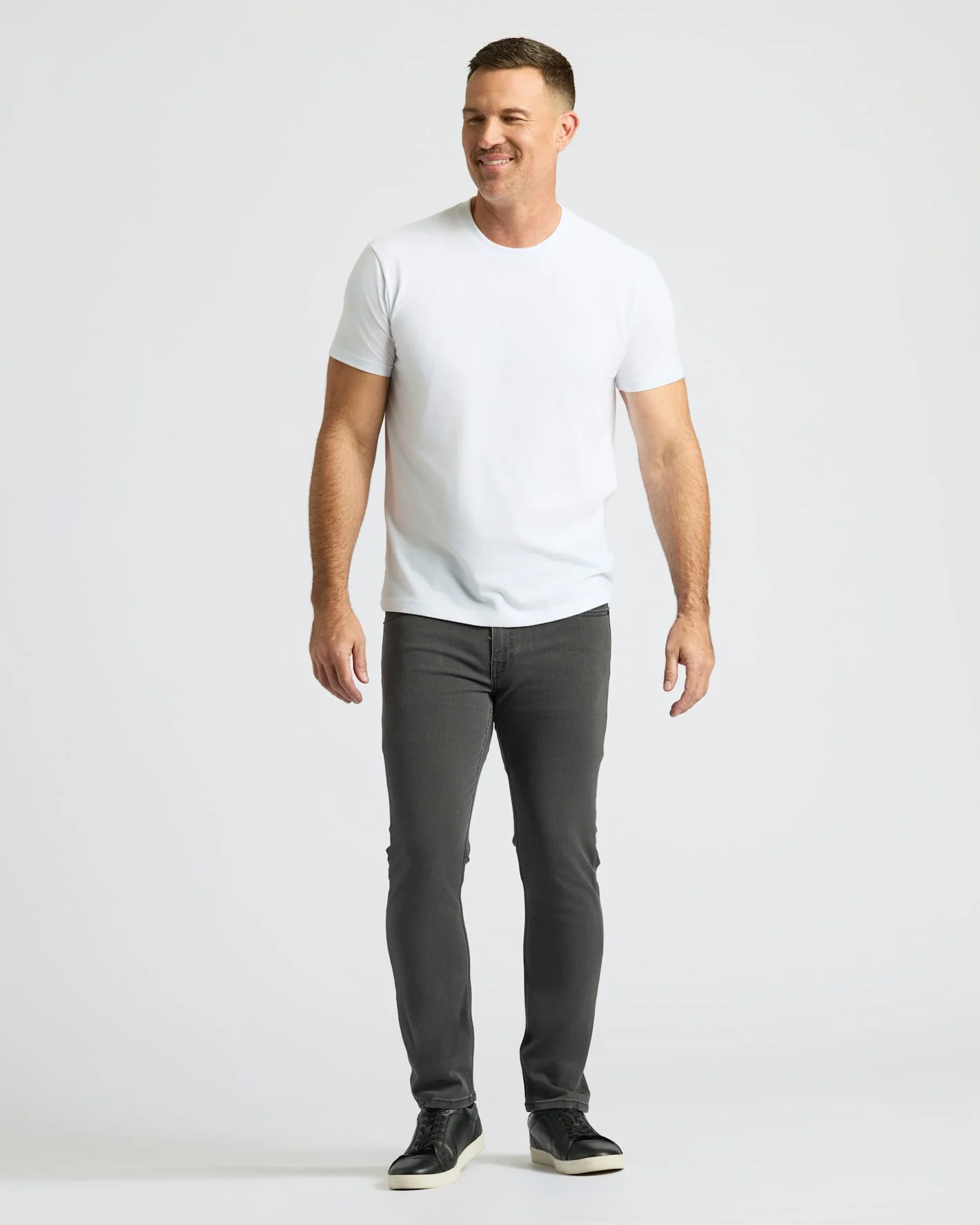 Gray Wash Slim Comfort Stretch Jeans - Image 4