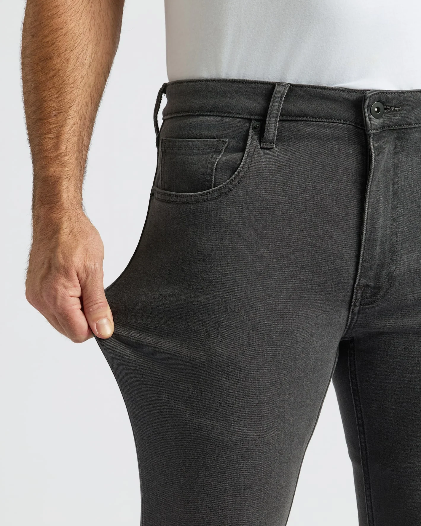 Gray Wash Slim Comfort Stretch Jeans - Image 7