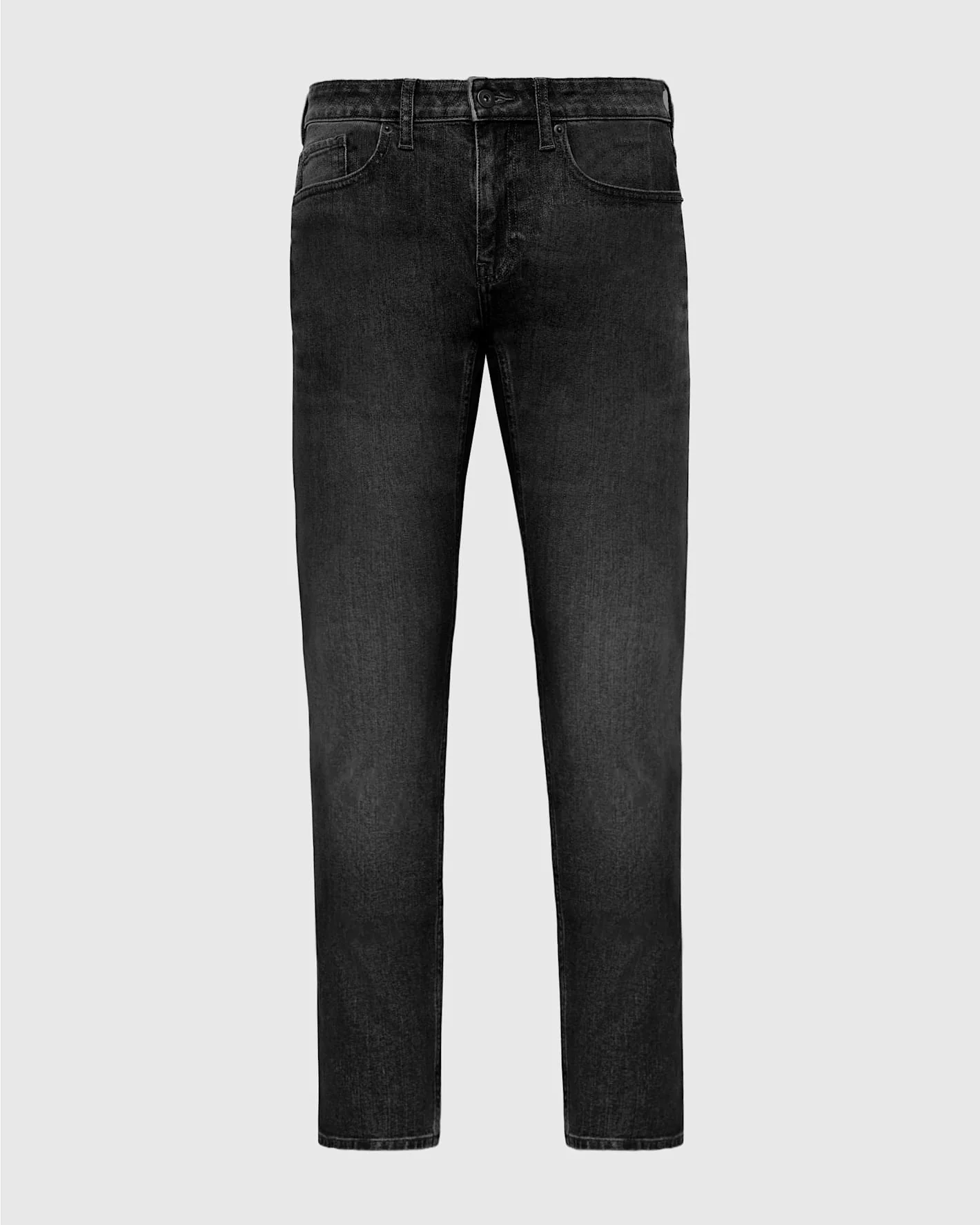 Gray Wash Slim Authentic Denim Jeans - Image 2