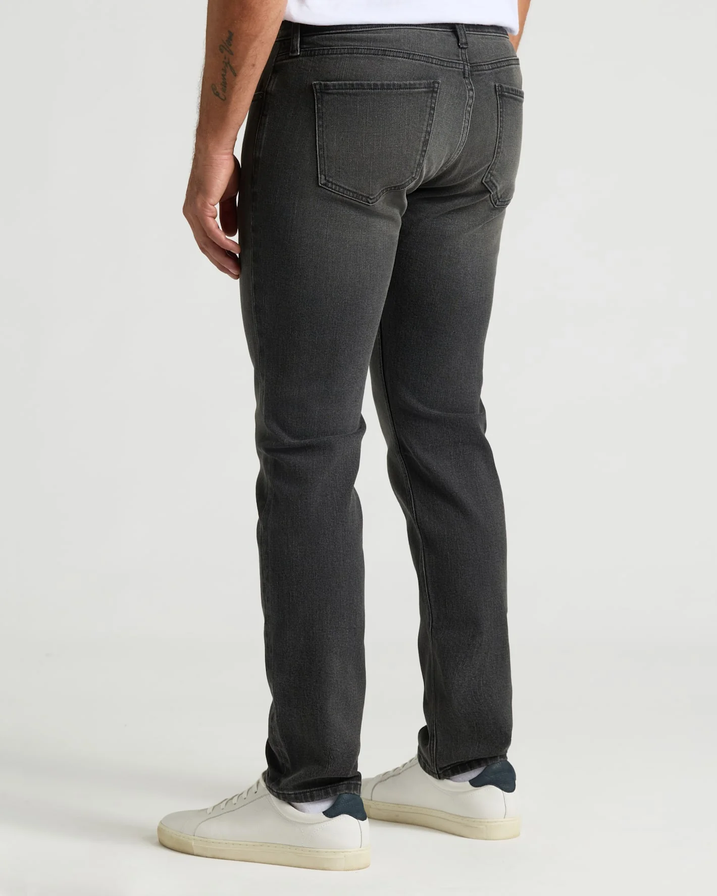 Gray Wash Slim Authentic Denim Jeans - Image 4