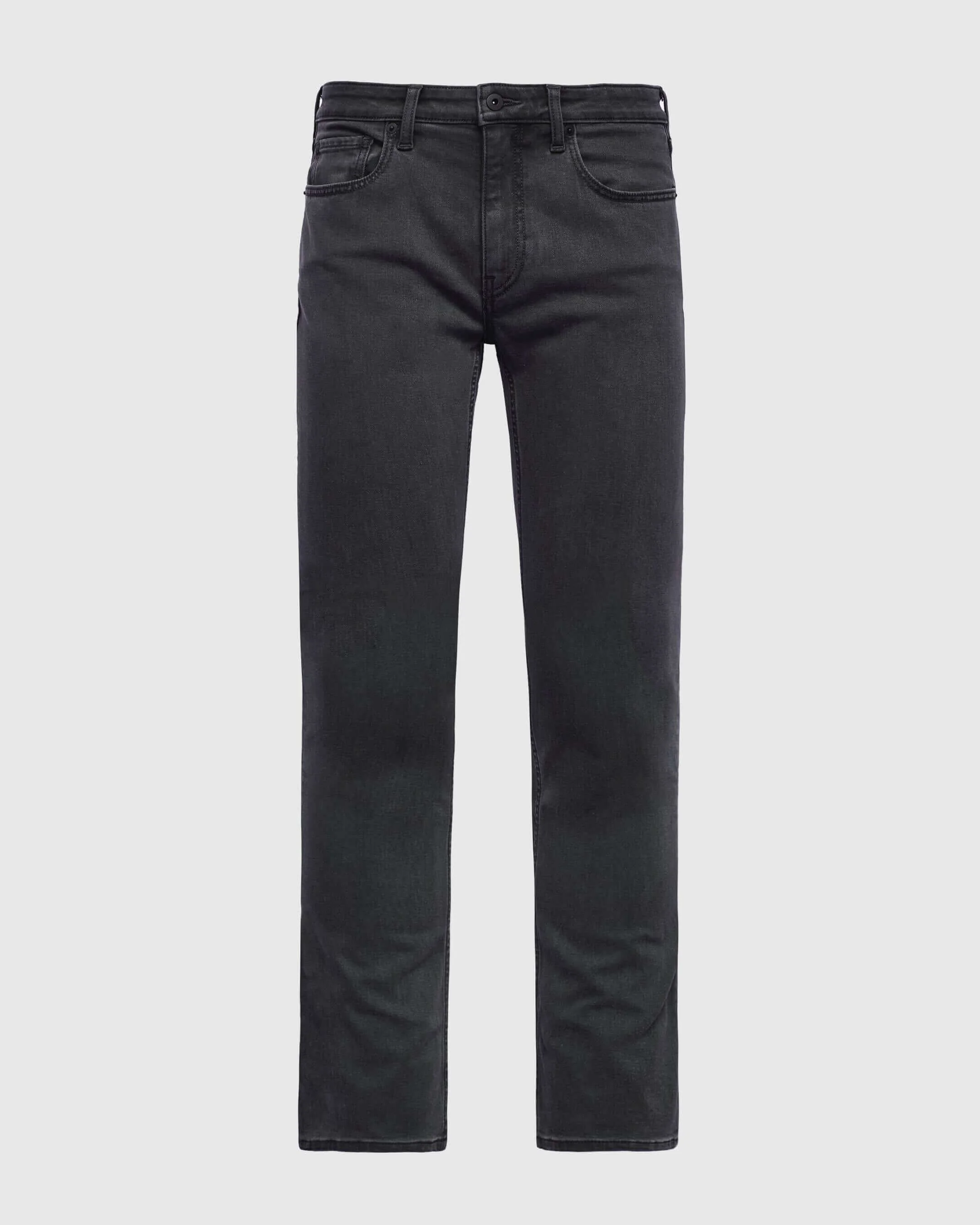 Gray Wash Straight Comfort Stretch Jeans - Image 2