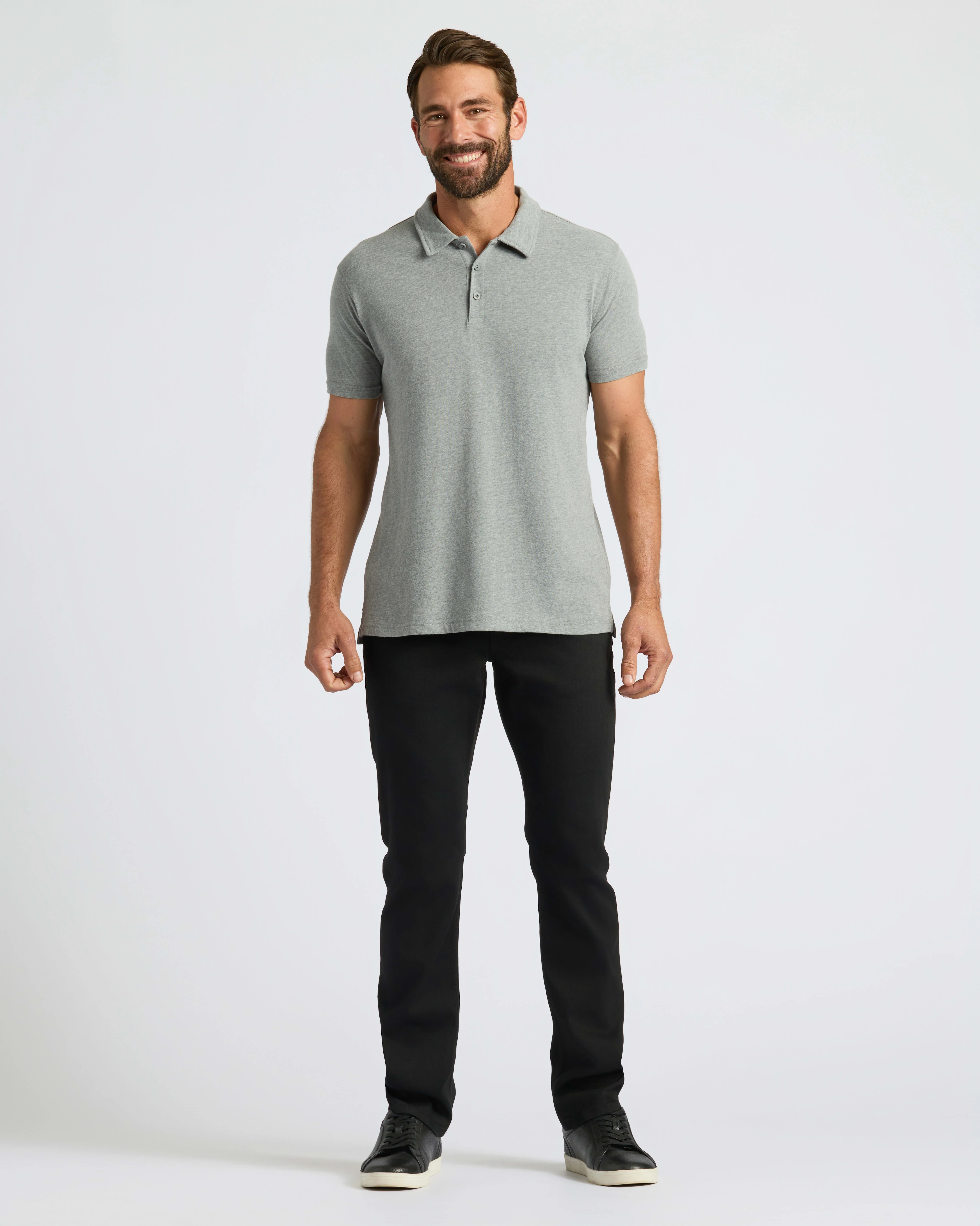 Heather Gray Classic Polo - Image 4