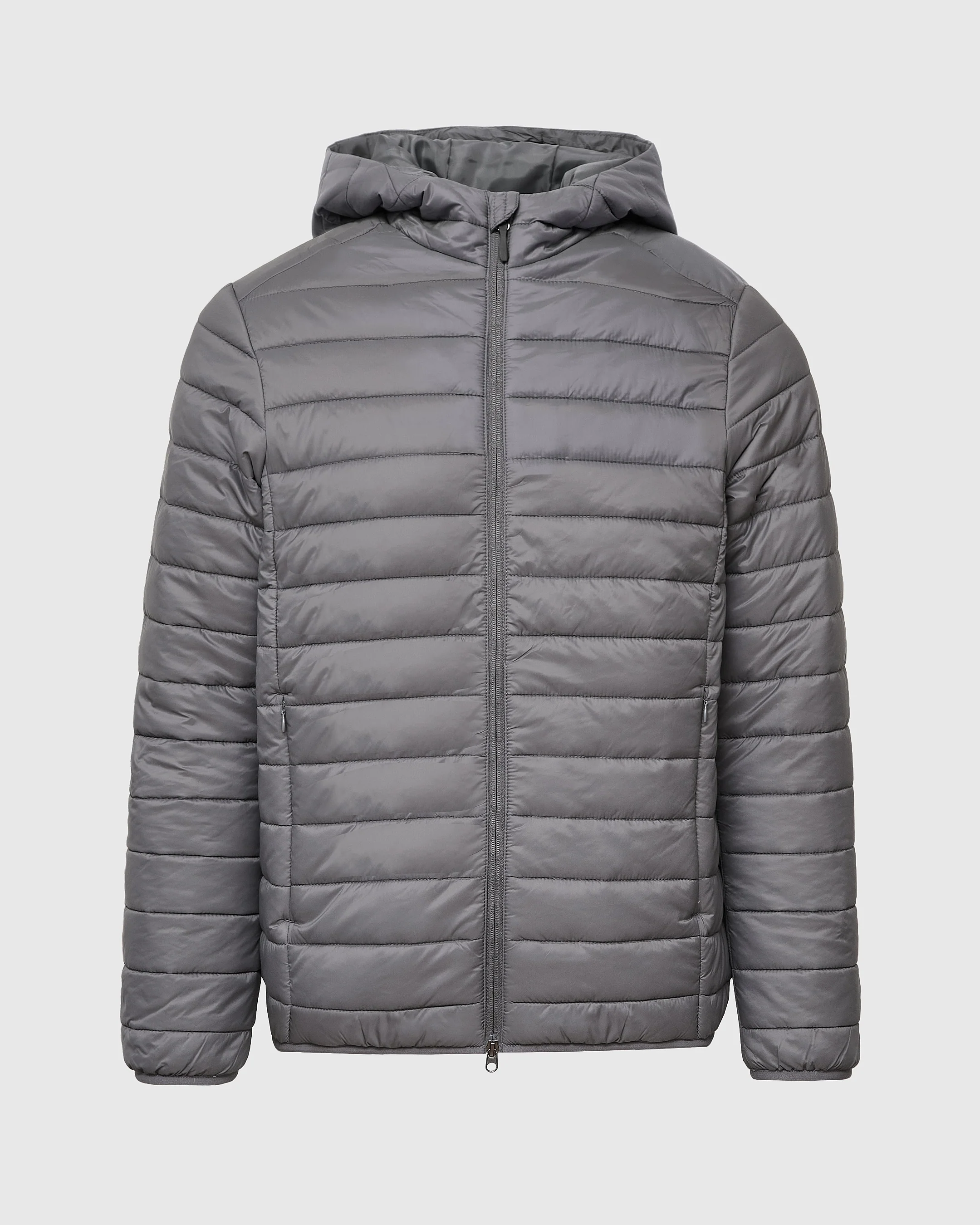 Gunmetal Hooded Puffer Jacket - Image 2