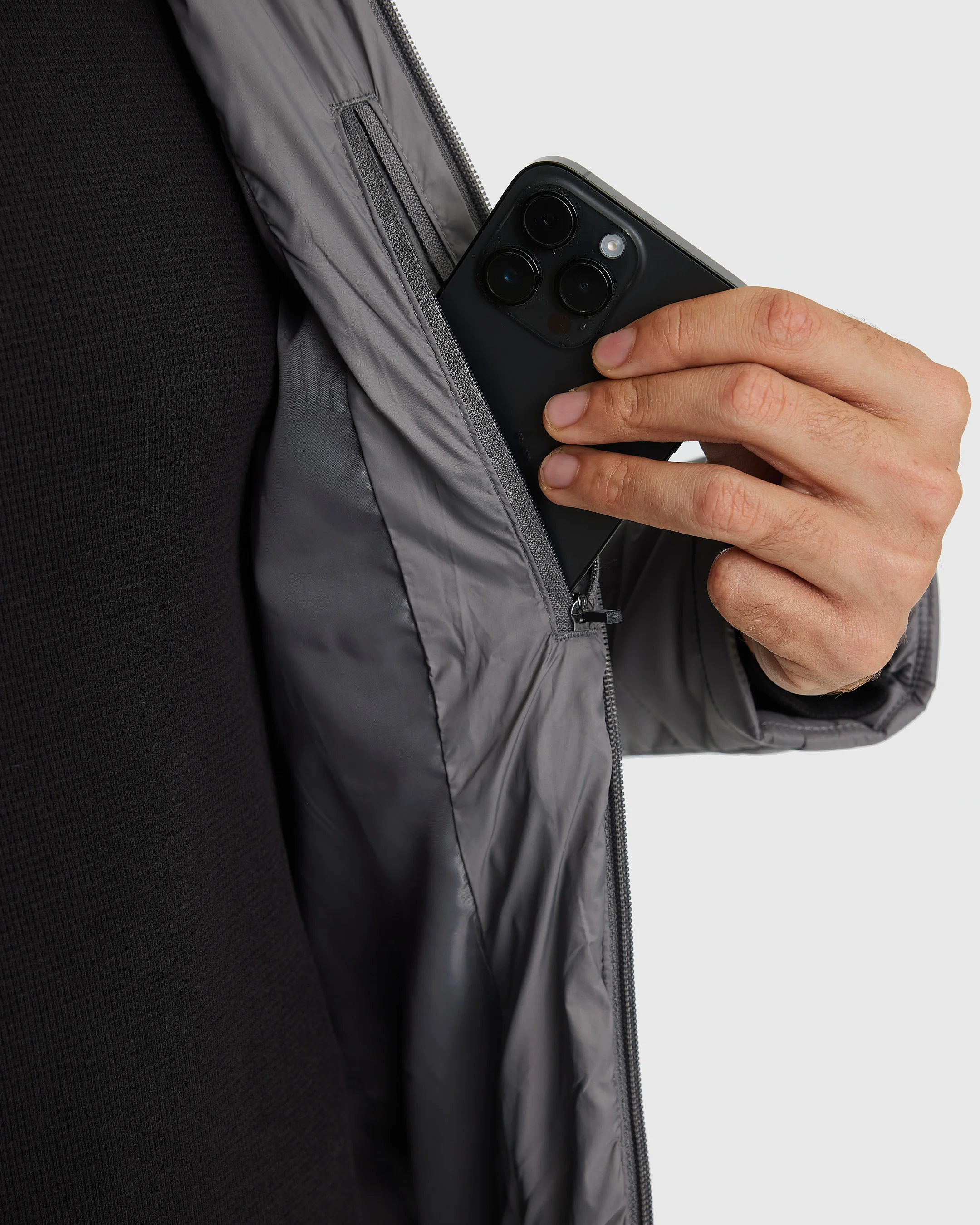Gunmetal Hooded Puffer Jacket - Image 6