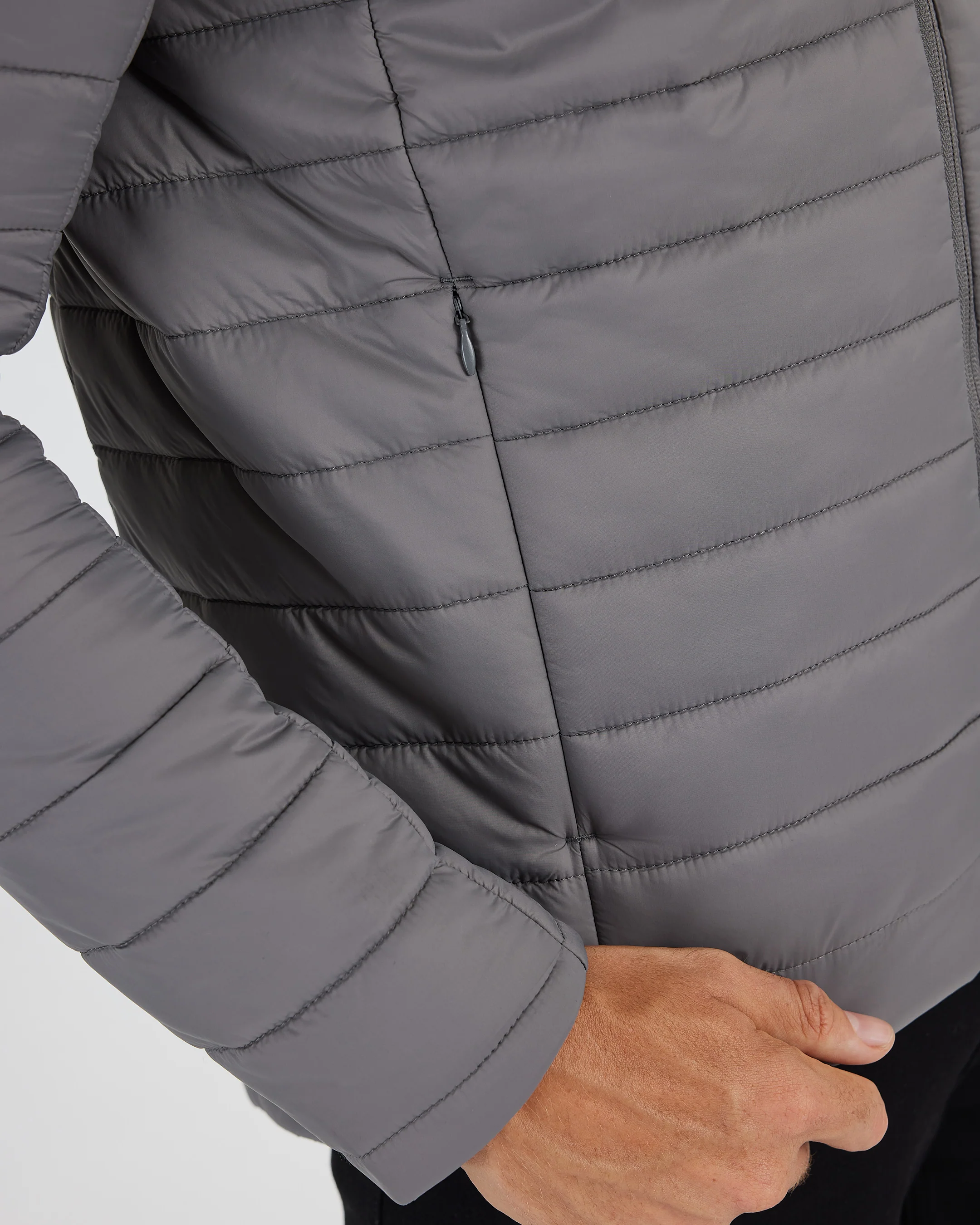 Gunmetal Hooded Puffer Jacket - Image 7