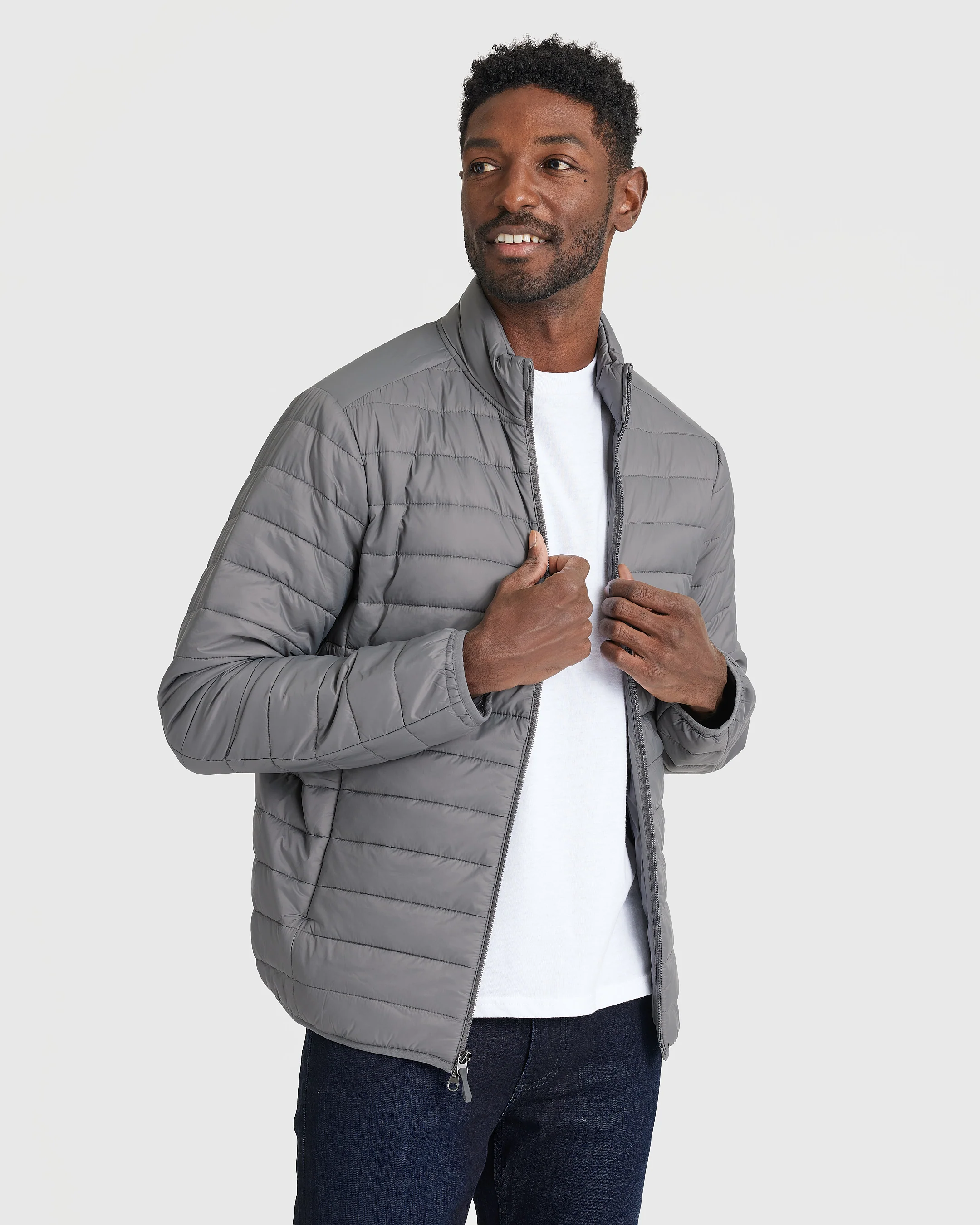 Gunmetal Puffer Jacket - Image 3