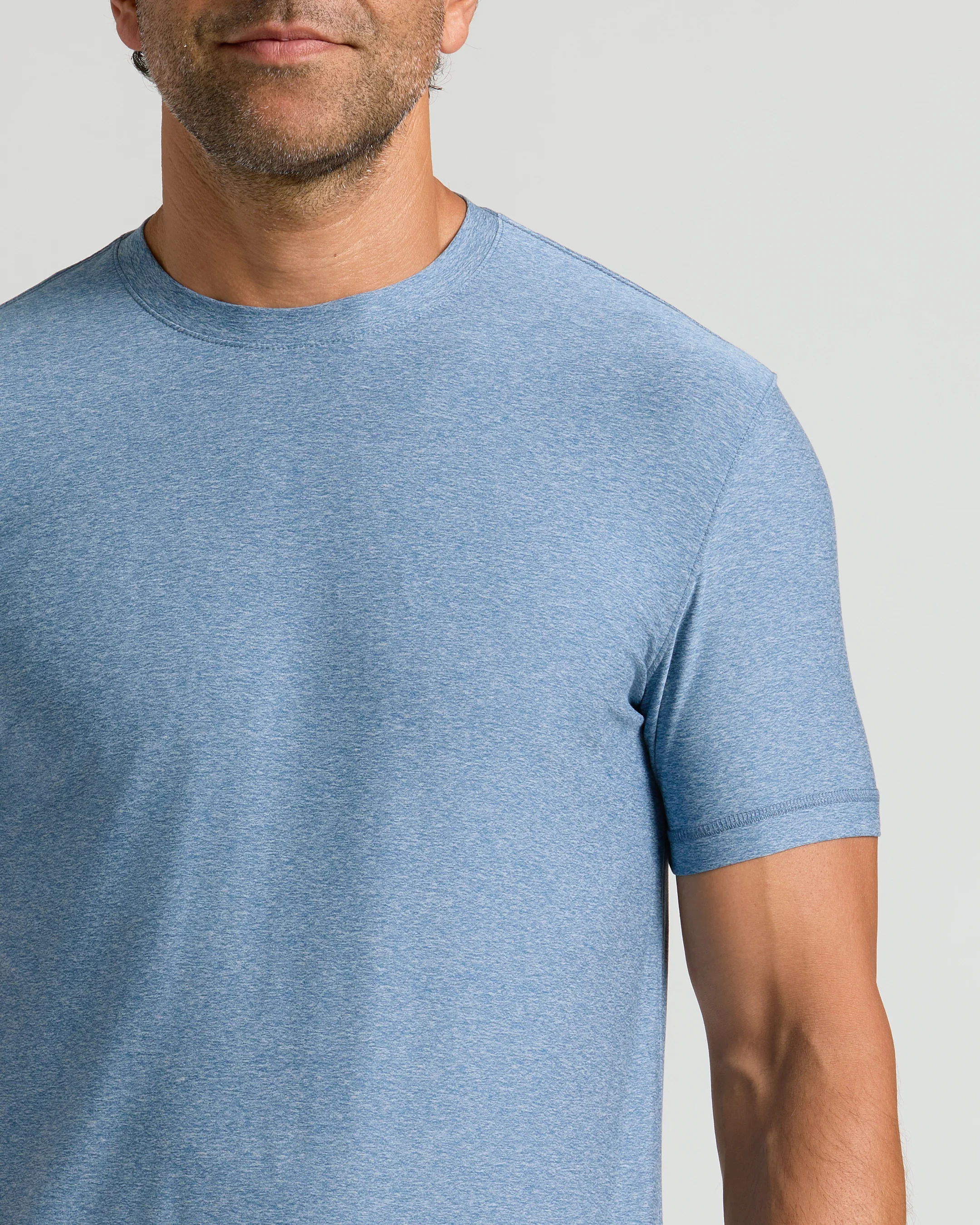 Heather Azul Active Crew Neck Tee - Image 5