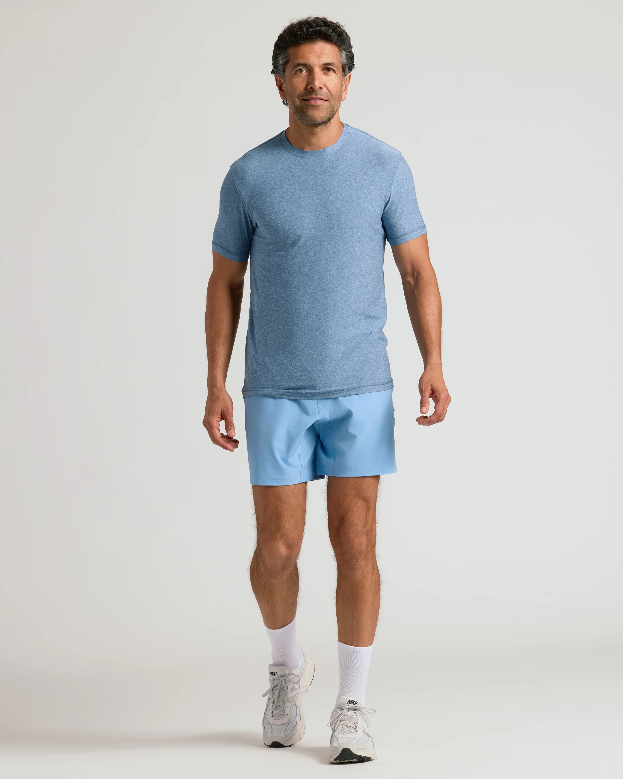 Heather Azul Active Crew Neck Tee - Image 7
