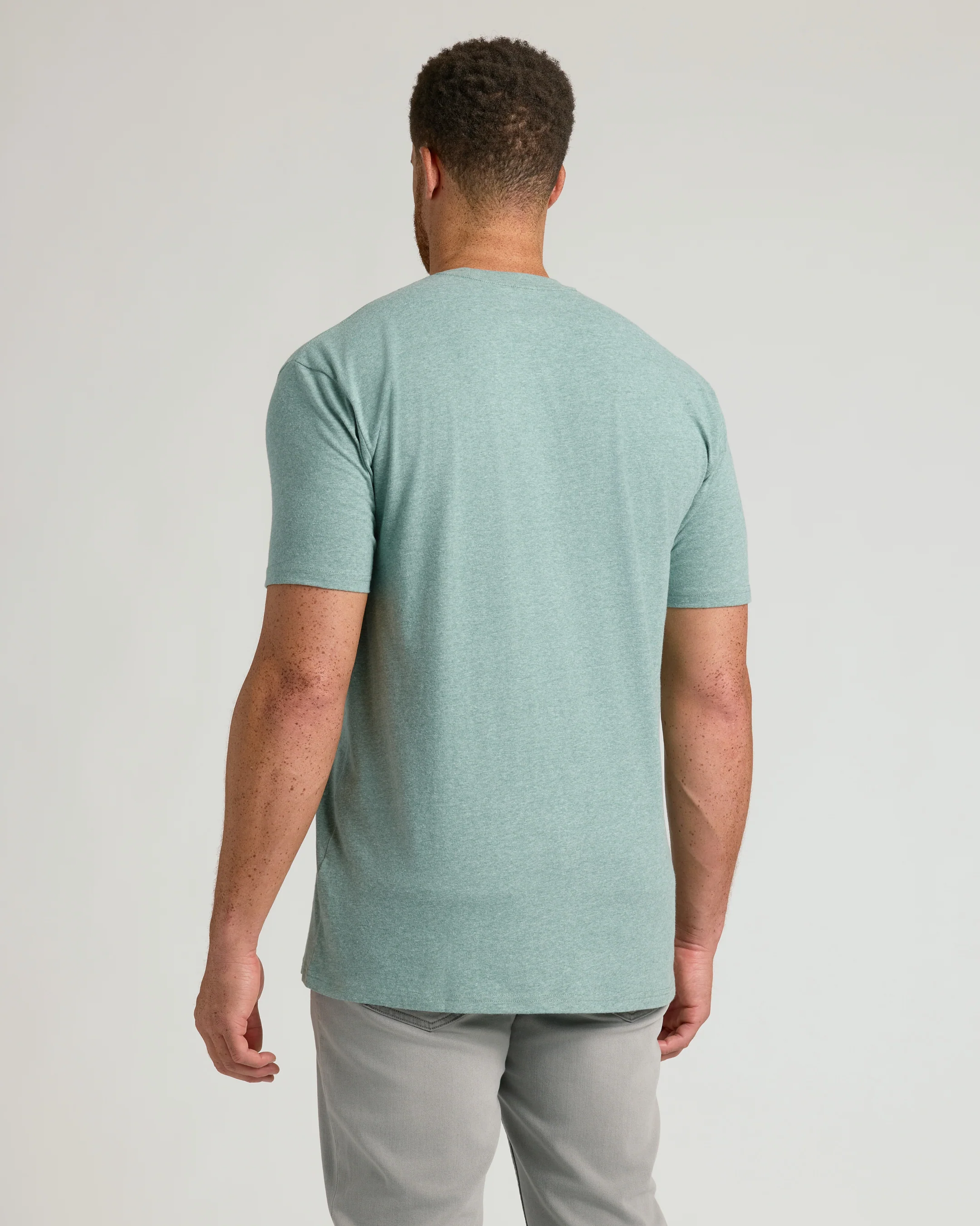 Heather Balsam Tall Straight Hem Crew Neck T-Shirt - Image 3