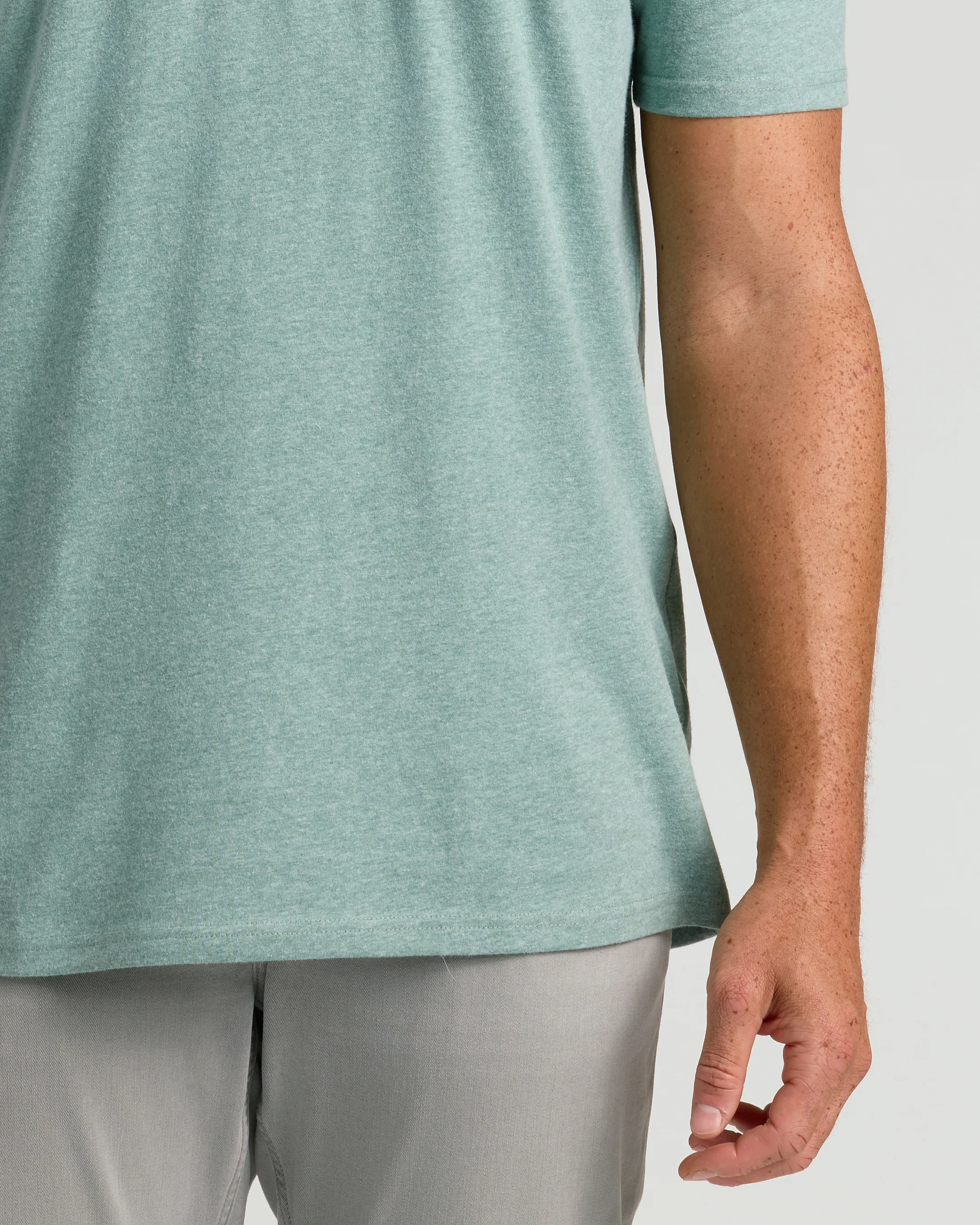 Heather Balsam Tall Straight Hem Crew Neck T-Shirt - Image 6
