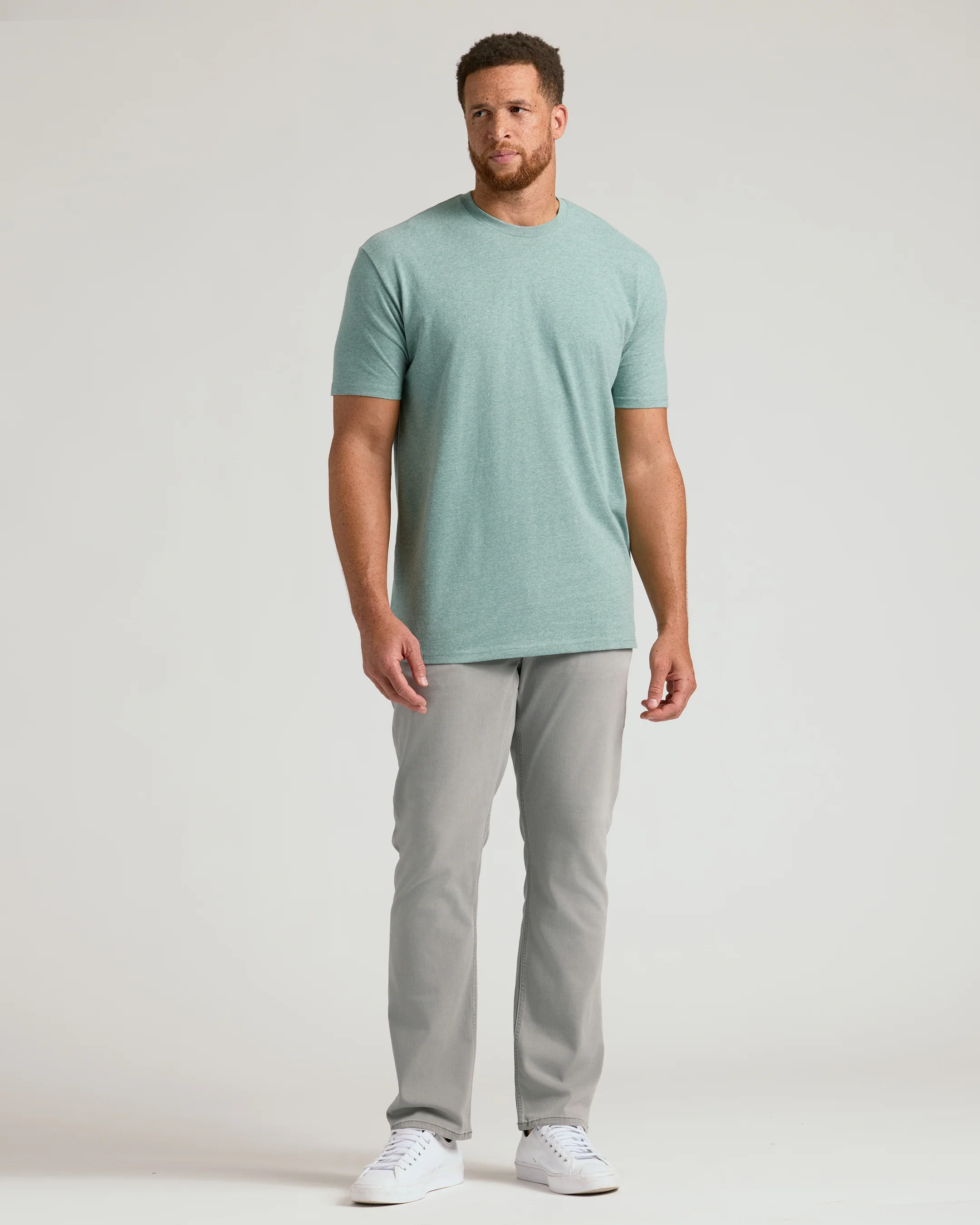 Heather Balsam Tall Straight Hem Crew Neck T-Shirt - Image 7