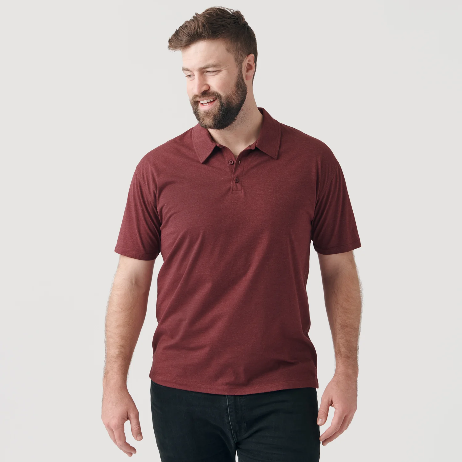 Heather Burgundy Classic Polo - Image 5
