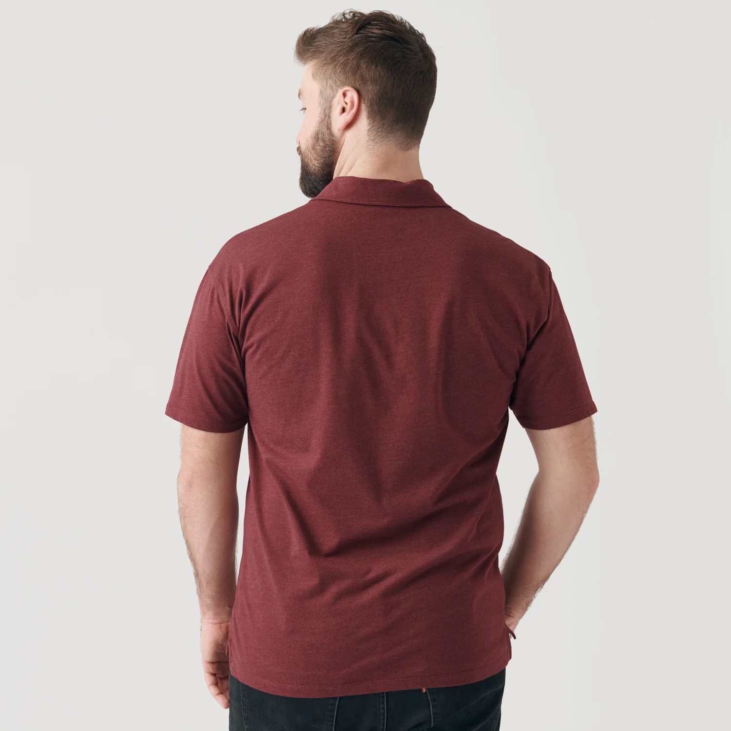 Heather Burgundy Classic Polo - Image 6