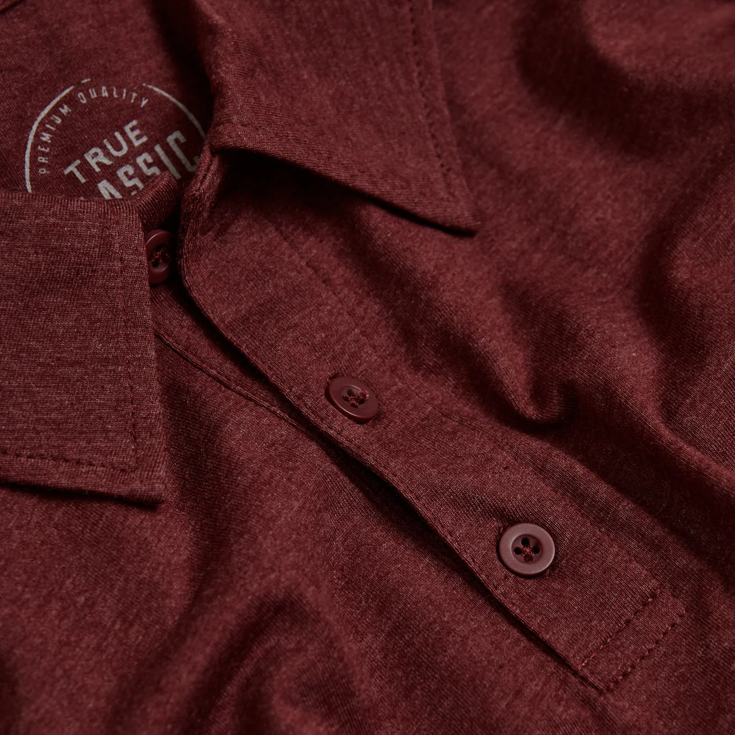 Heather Burgundy Classic Polo - Image 8